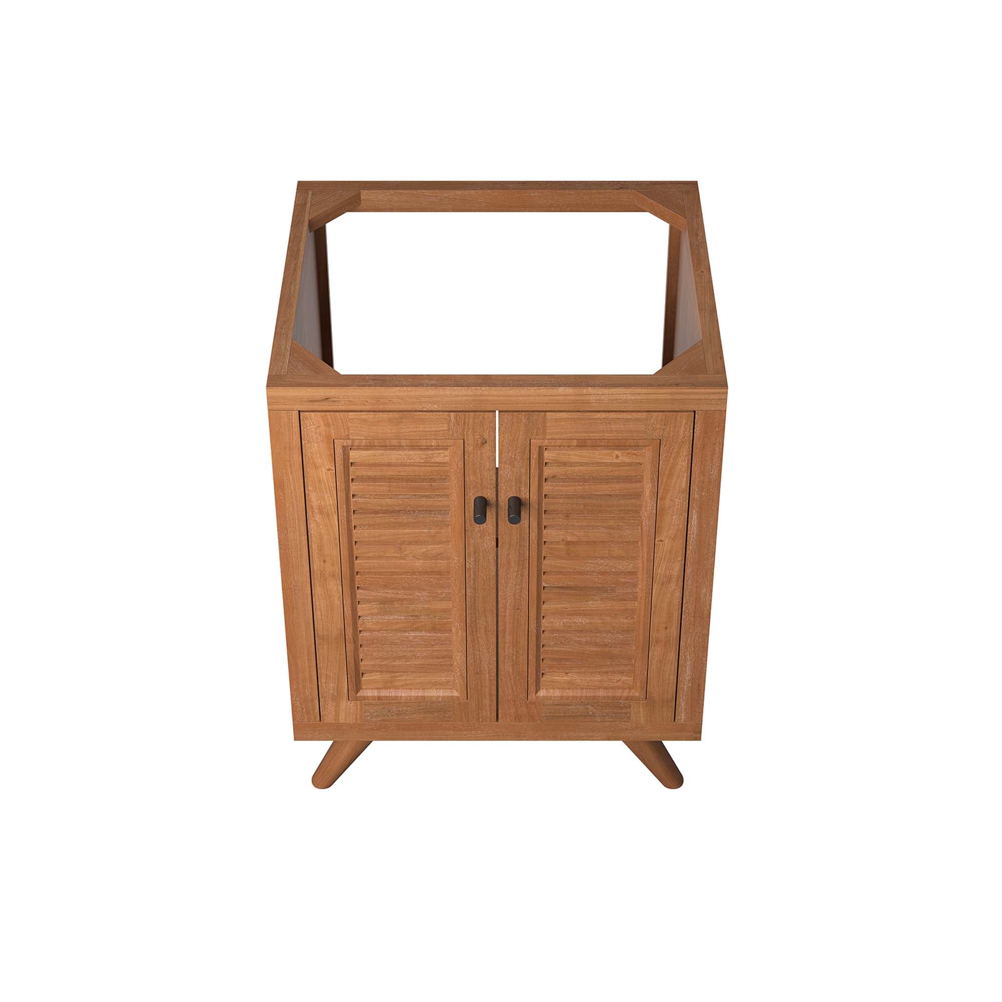 Birdie 24" Teak Wood Bathroom Vanity Cabinet (Sink Basin Not Included), Natural