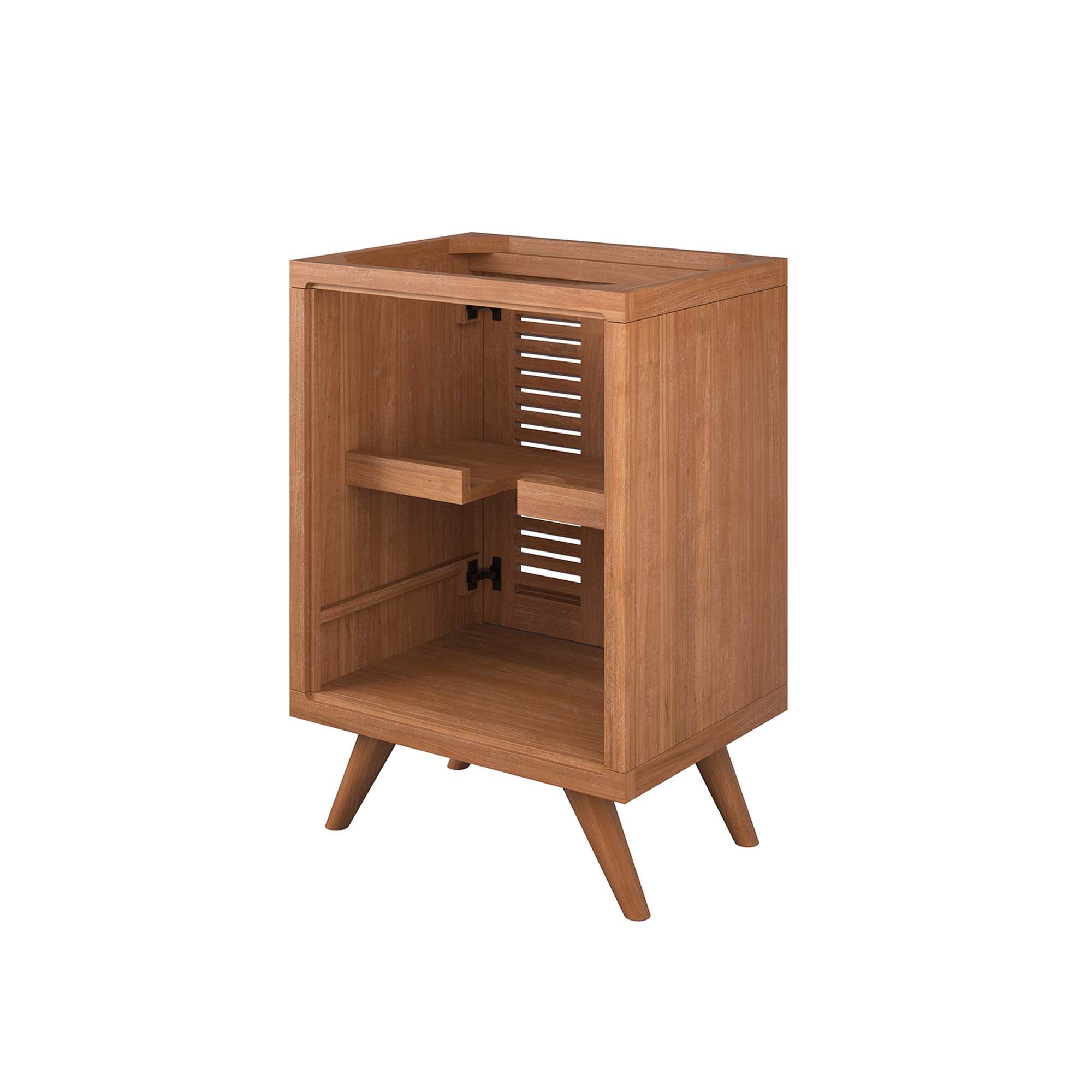 Birdie 24" Teak Wood Bathroom Vanity Cabinet (Sink Basin Not Included), Natural
