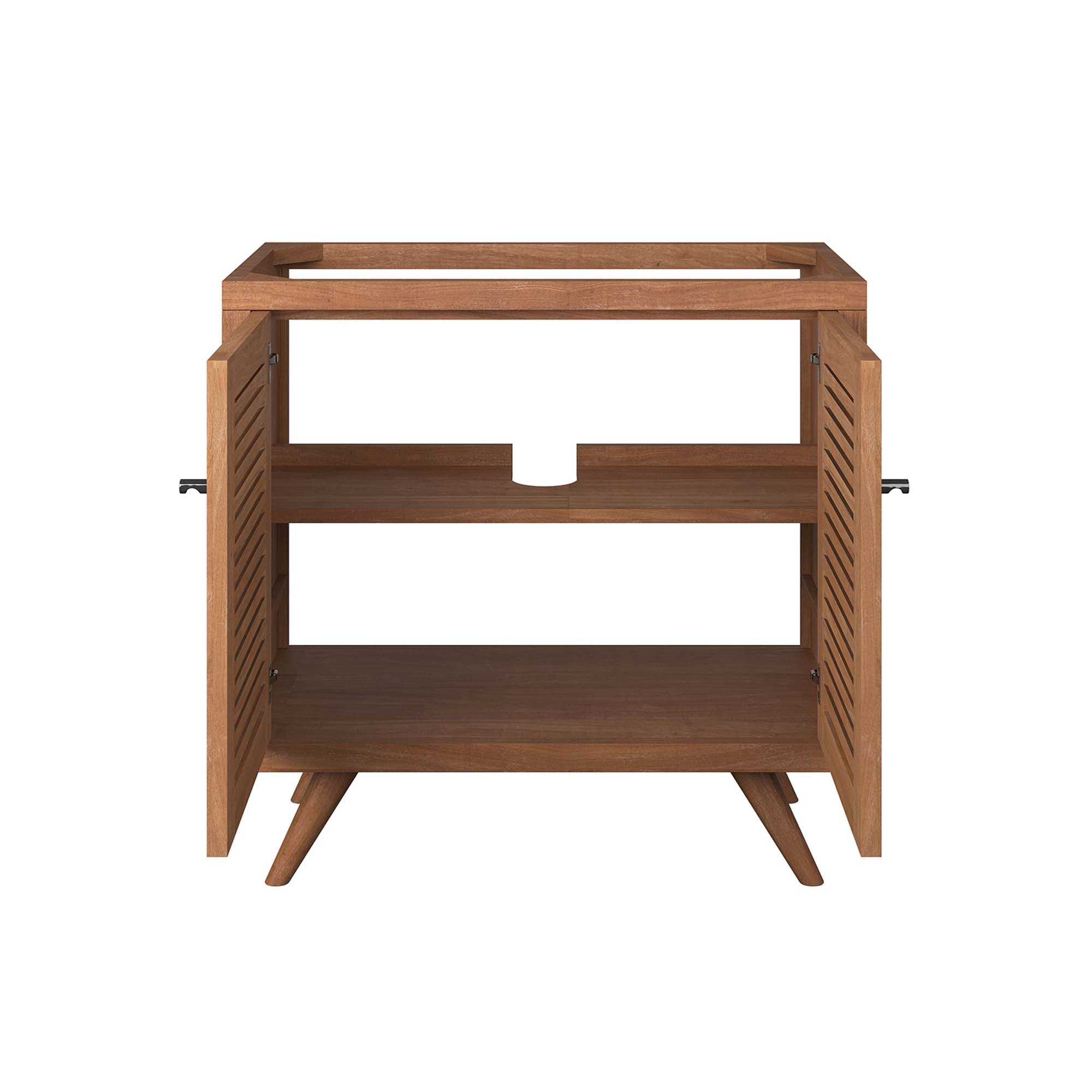 Birdie 36" Teak Wood Bathroom Vanity Cabinet (Sink Basin Not Included), Natural