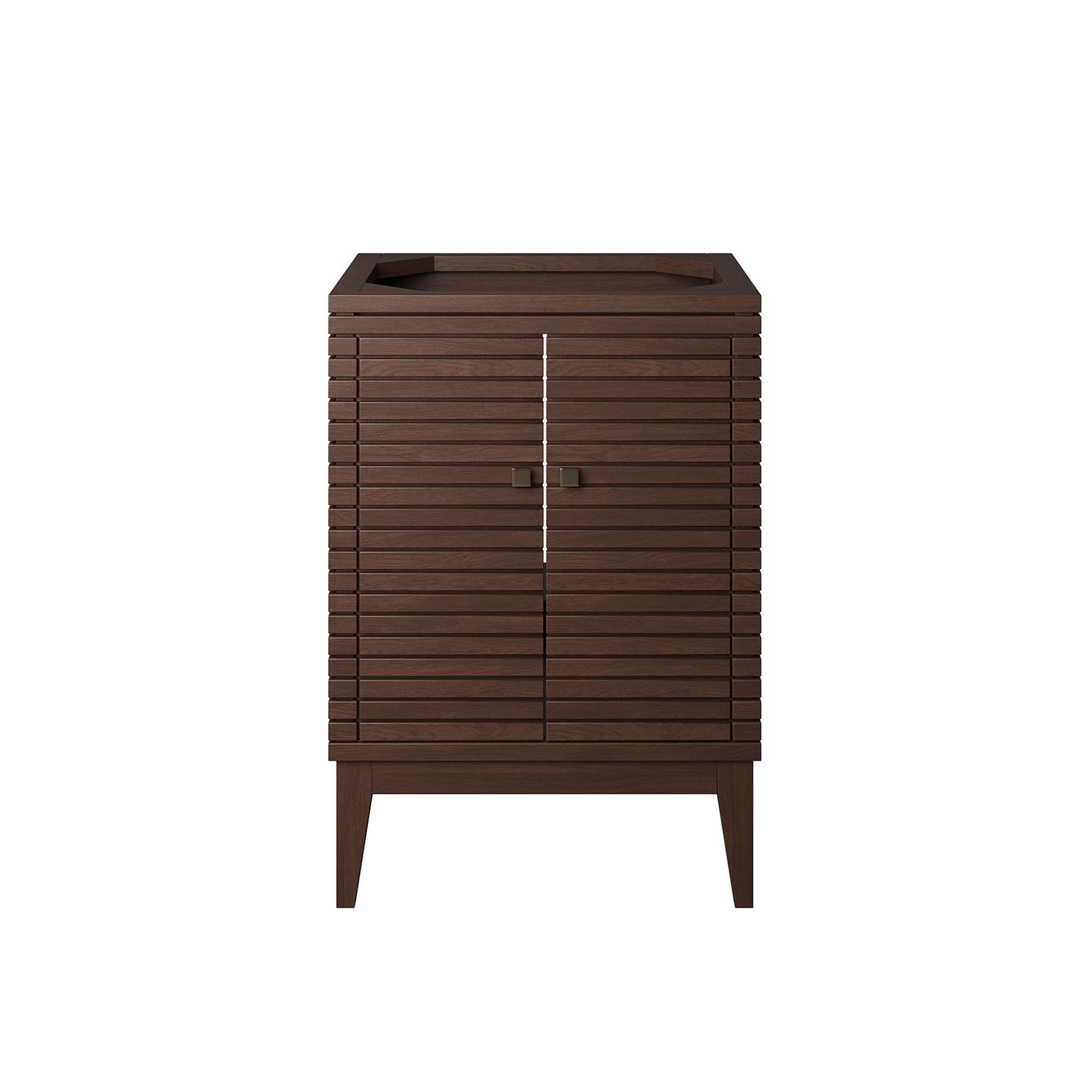 Ledger 24" Wood Bathroom Vanity Cabinet (Sink Basin Not Included), Walnut