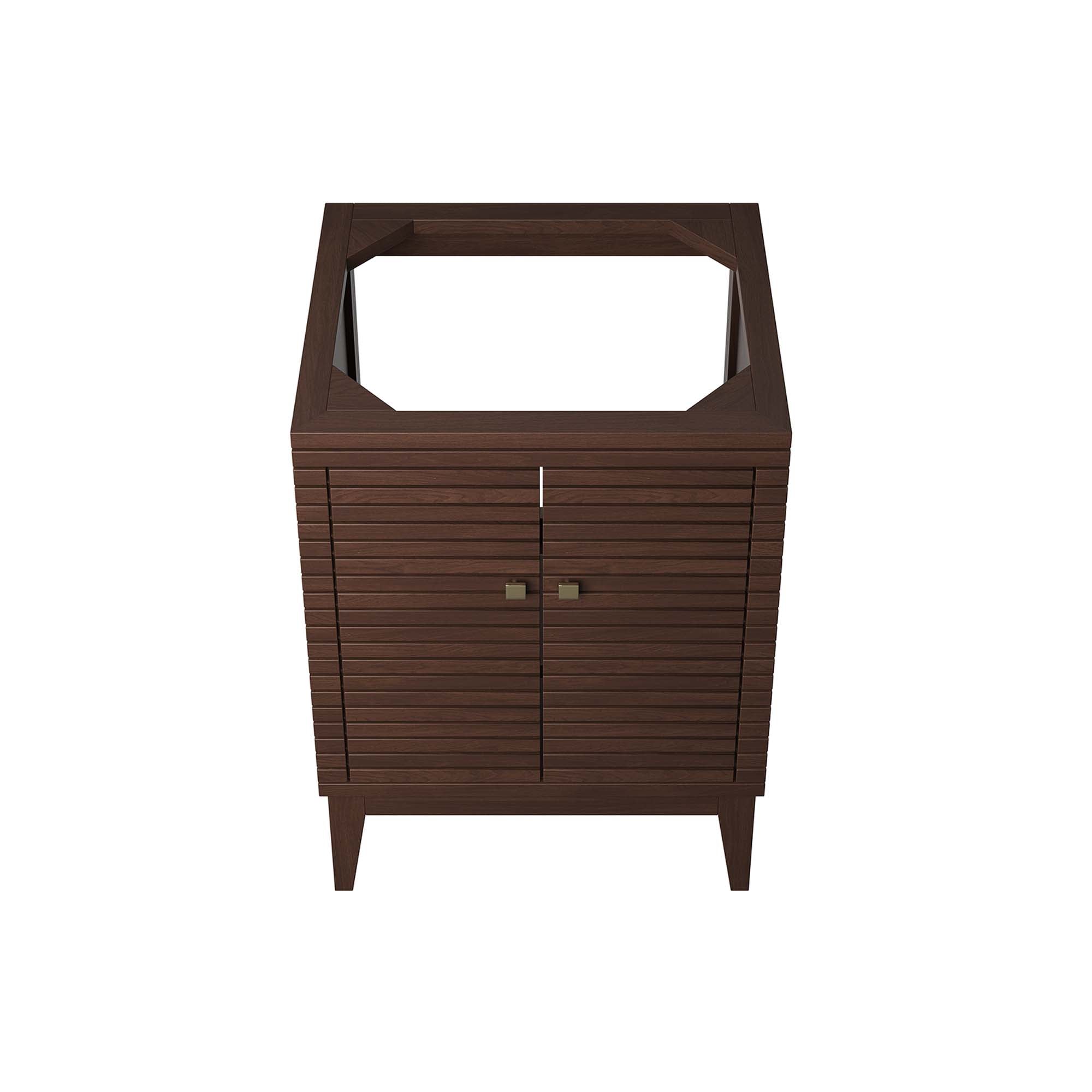 Ledger 24" Wood Bathroom Vanity Cabinet (Sink Basin Not Included), Walnut