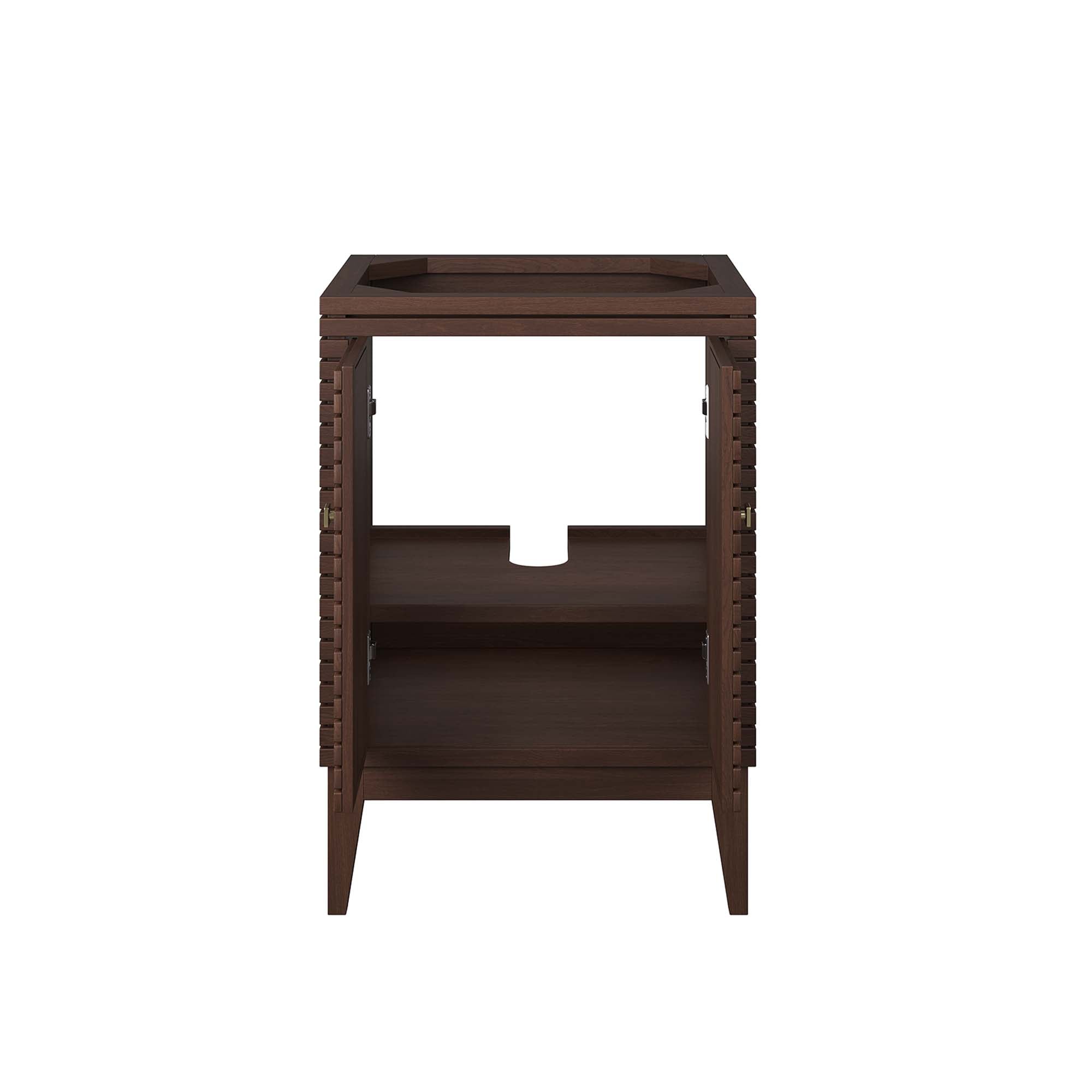 Ledger 24" Wood Bathroom Vanity Cabinet (Sink Basin Not Included), Walnut