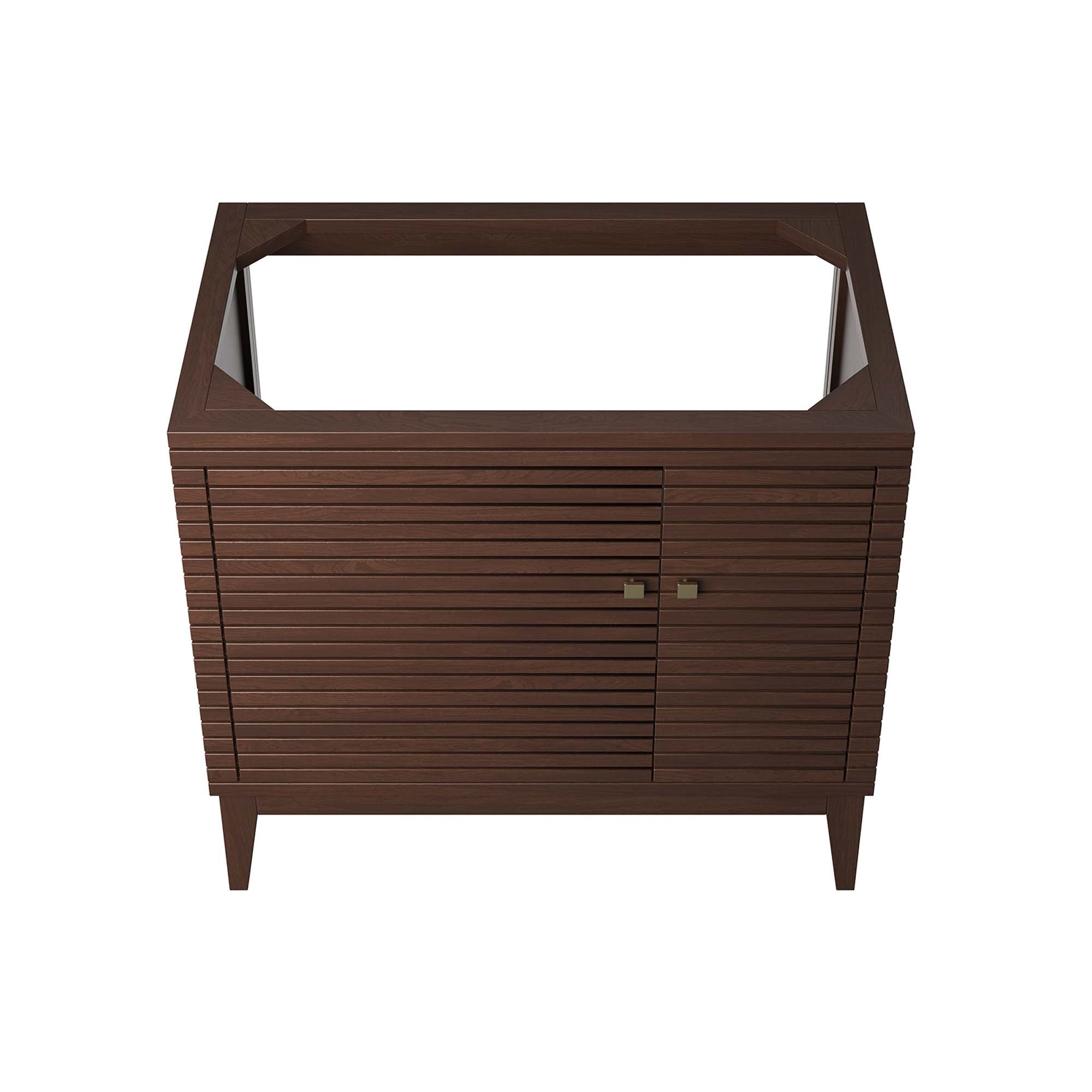 Ledger 36" Wood Bathroom Vanity Cabinet (Sink Basin Not Included), Walnut