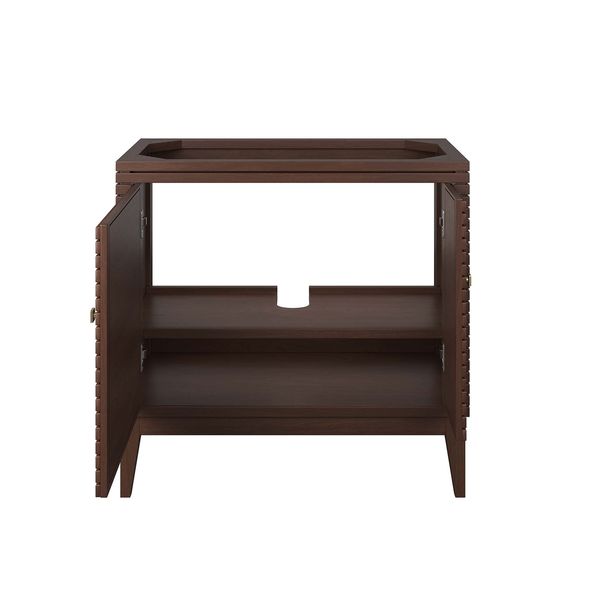 Ledger 36" Wood Bathroom Vanity Cabinet (Sink Basin Not Included), Walnut