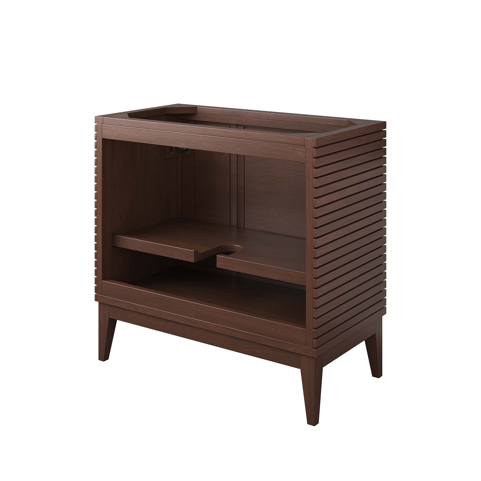 Ledger 36" Wood Bathroom Vanity Cabinet (Sink Basin Not Included), Walnut