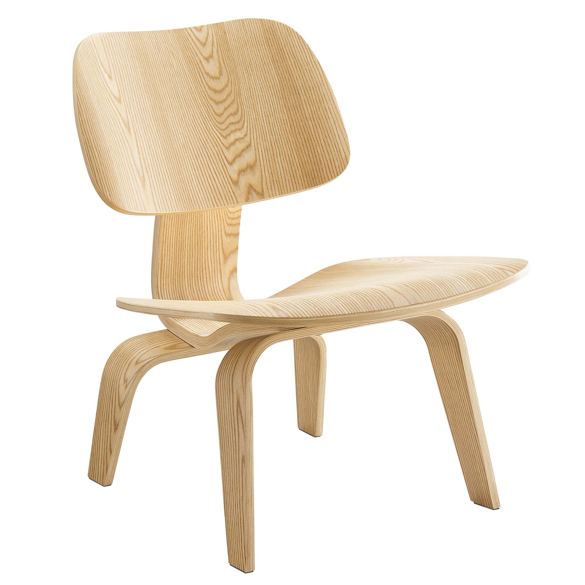 Fathom Wood Lounge Chair, Natural