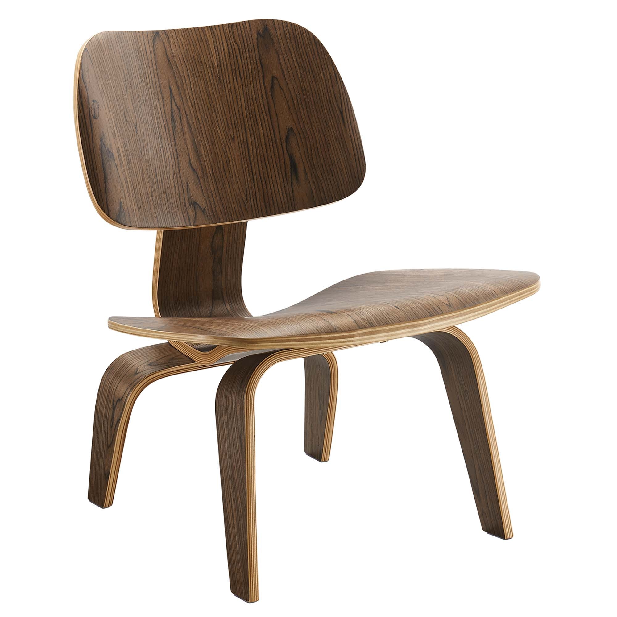Fathom Wood Lounge Chair, Walnut