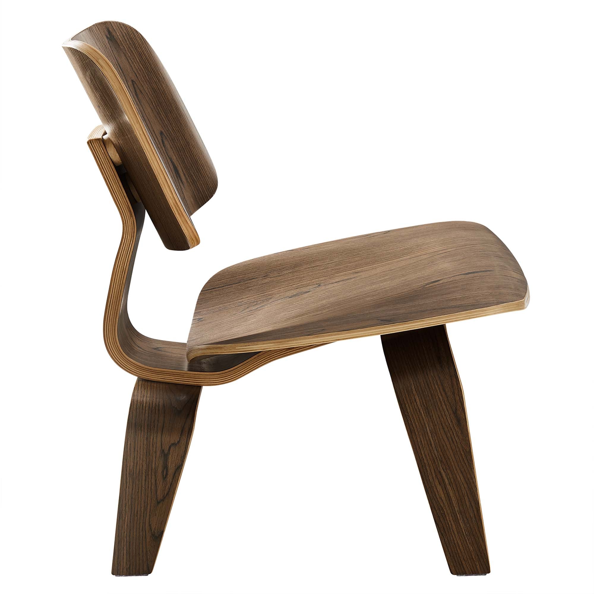 Fathom Wood Lounge Chair, Walnut