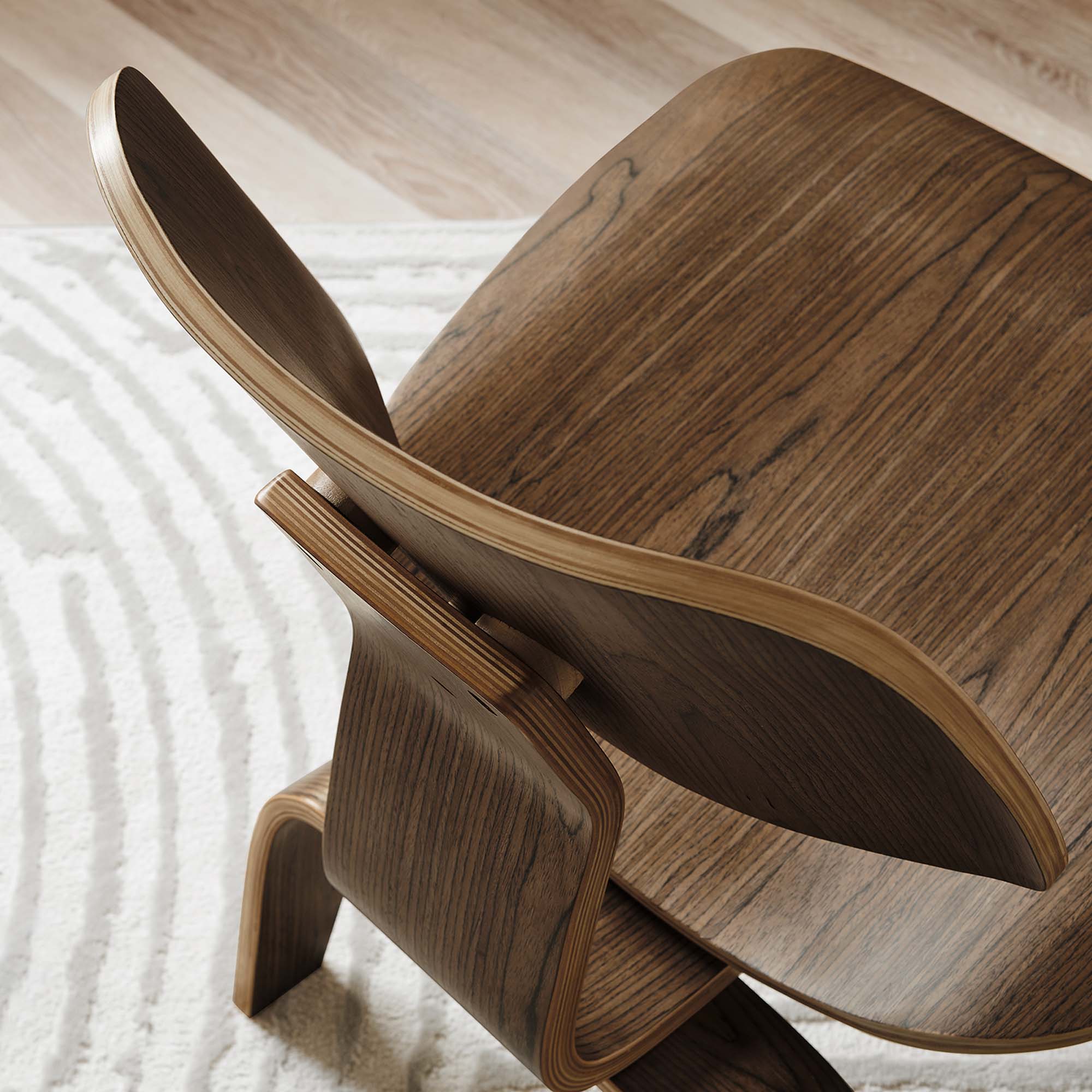 Fathom Wood Lounge Chair, Walnut