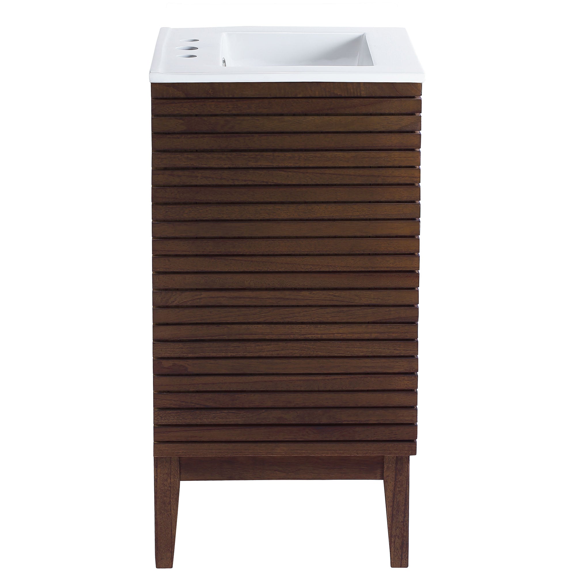 Ledger 24" Bathroom Vanity, Walnut White