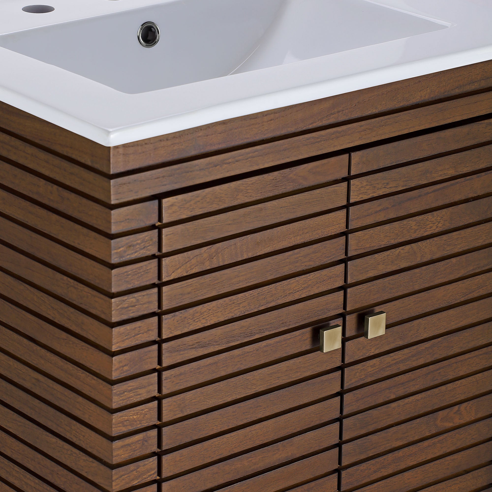 Ledger 24" Bathroom Vanity, Walnut White