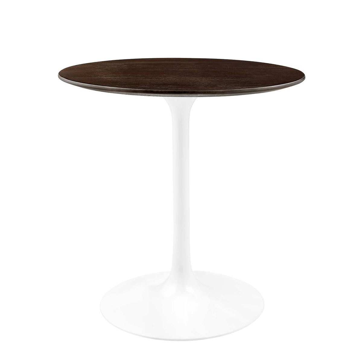 Lippa 28" Round Wood Dining Table, White Cherry Walnut