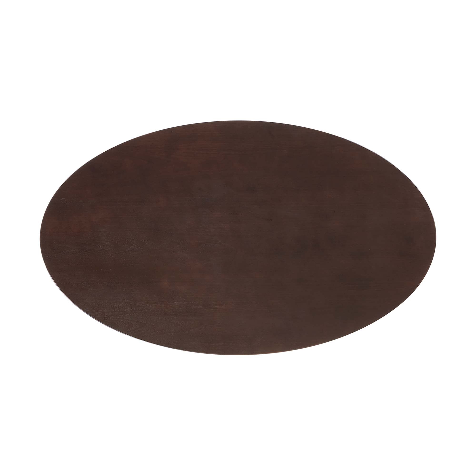Lippa 60" Oval Cherry Walnut Wood Dining Table, White Cherry Walnut