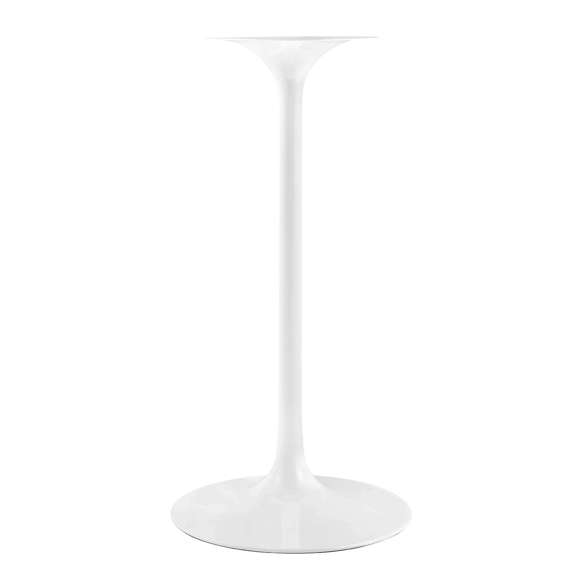 Lippa 28" Round Faux Marble Bar Table, White Black
