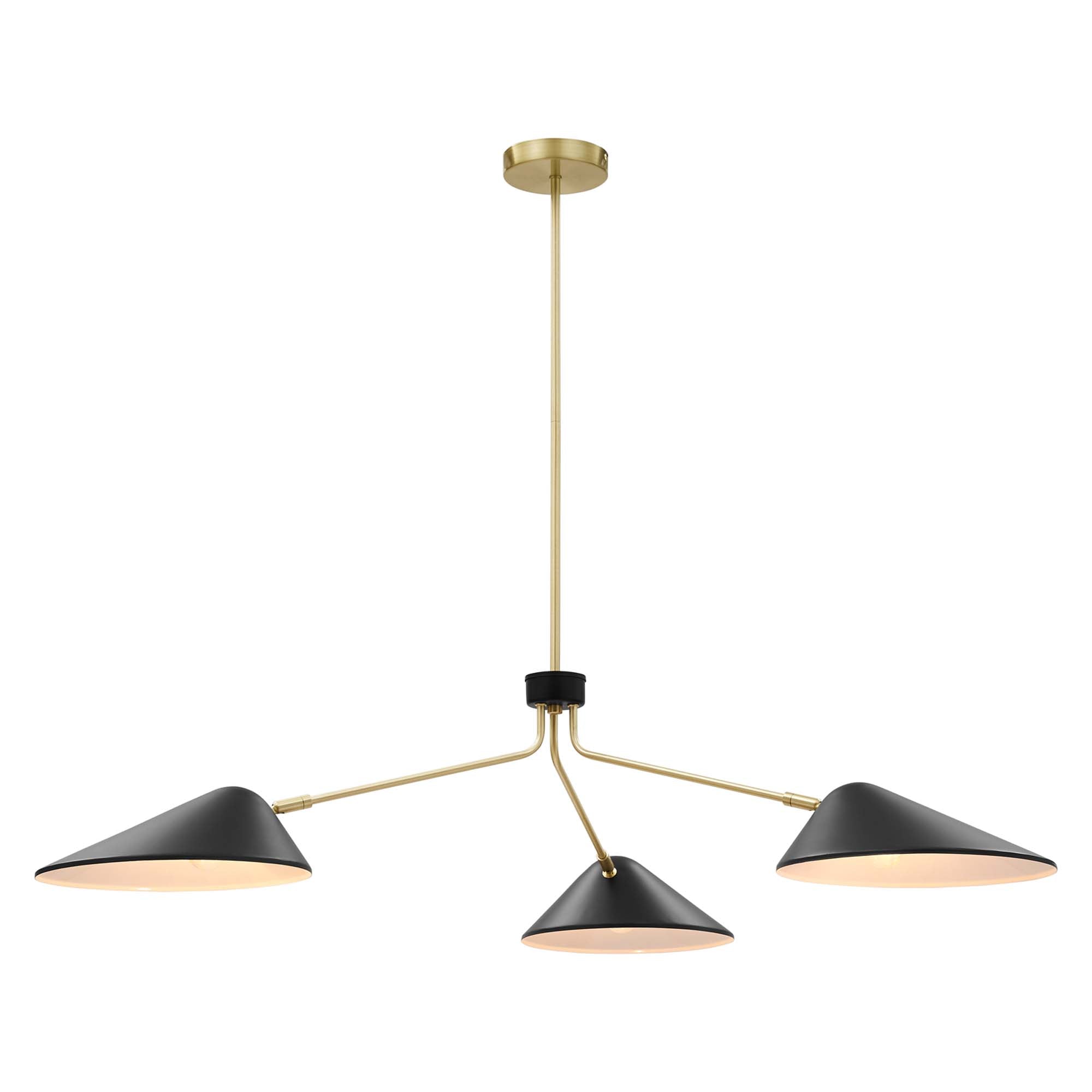 Journey 3-Light 14" Arm Pendant, Black