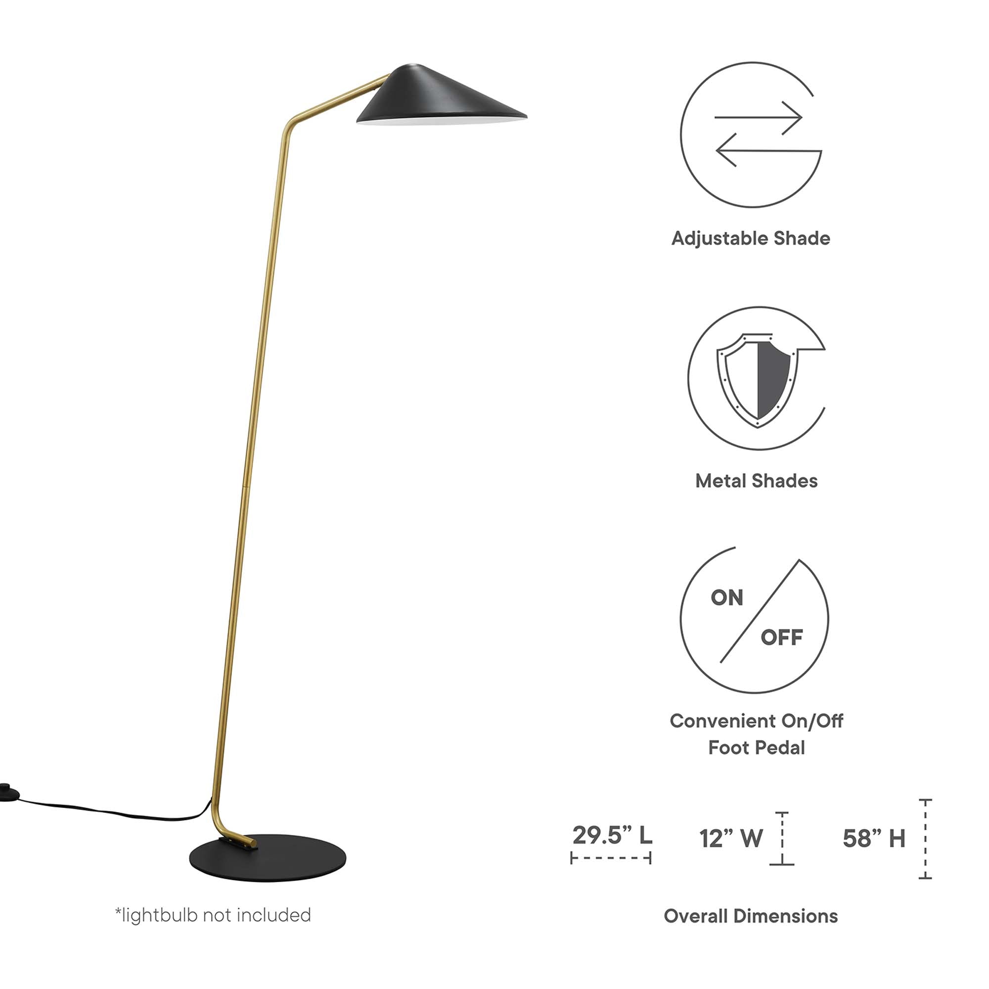 Journey Standing Floor Lamp, Black