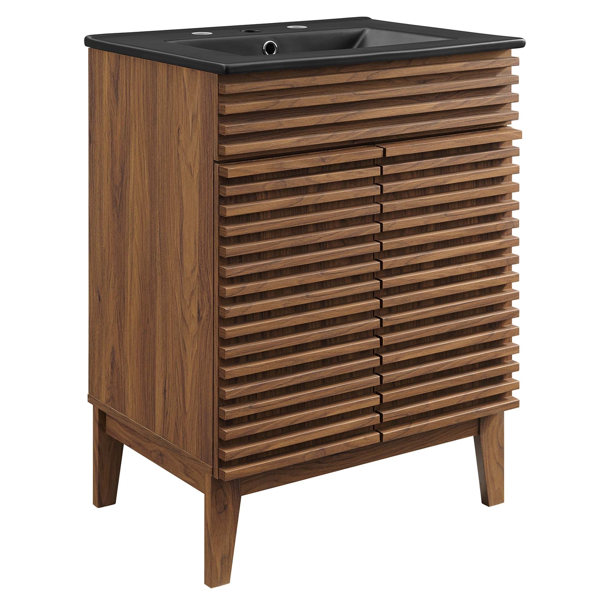 Render 24" Bathroom Vanity, Walnut Black