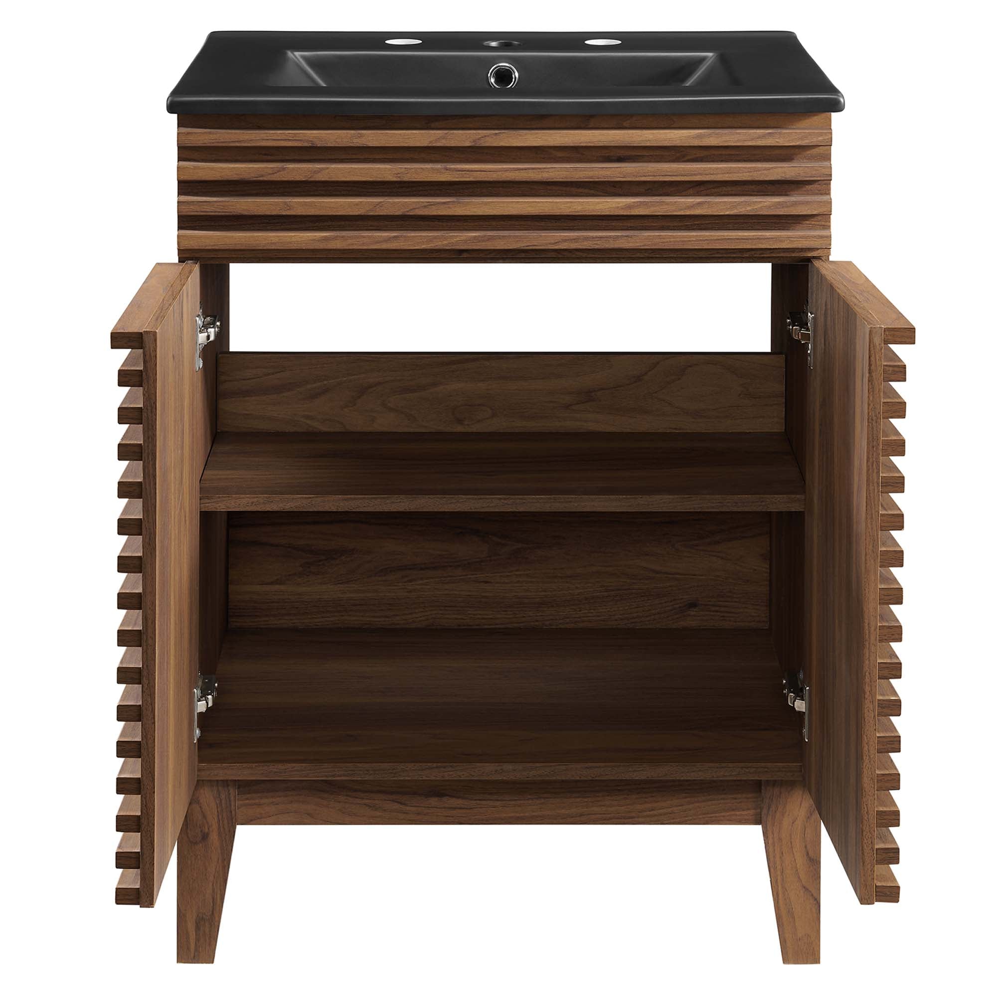 Render 24" Bathroom Vanity, Walnut Black