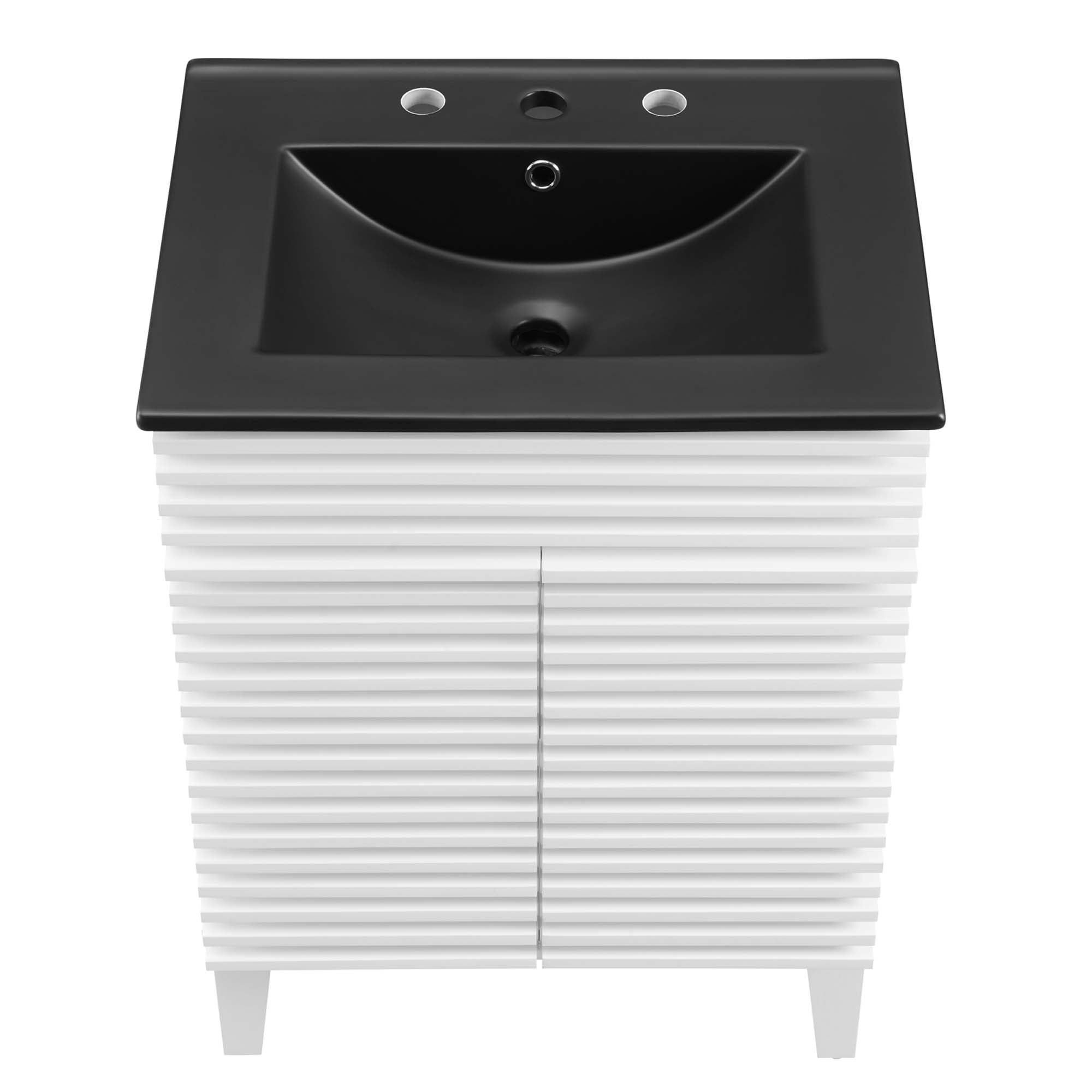 Render 24" Bathroom Vanity, White Black