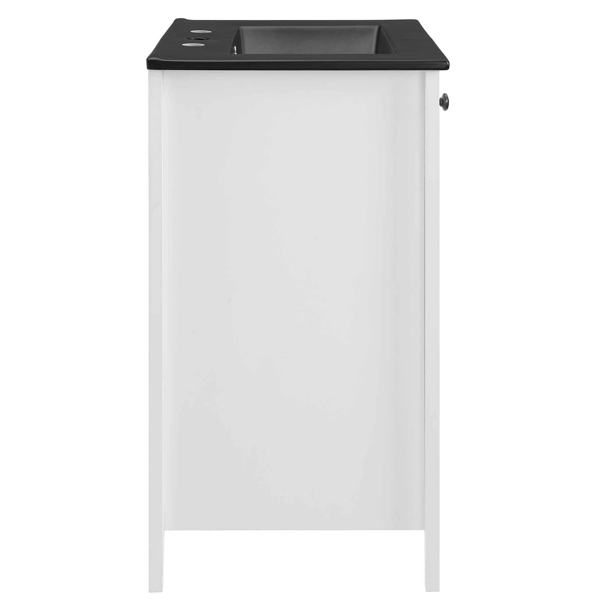 Nantucket 24" Bathroom Vanity, White Black