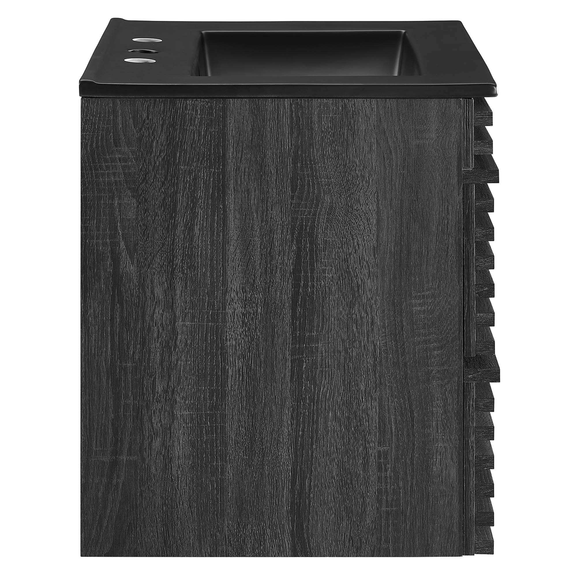 Render 24" Wall-Mount Bathroom Vanity, Charcoal Black