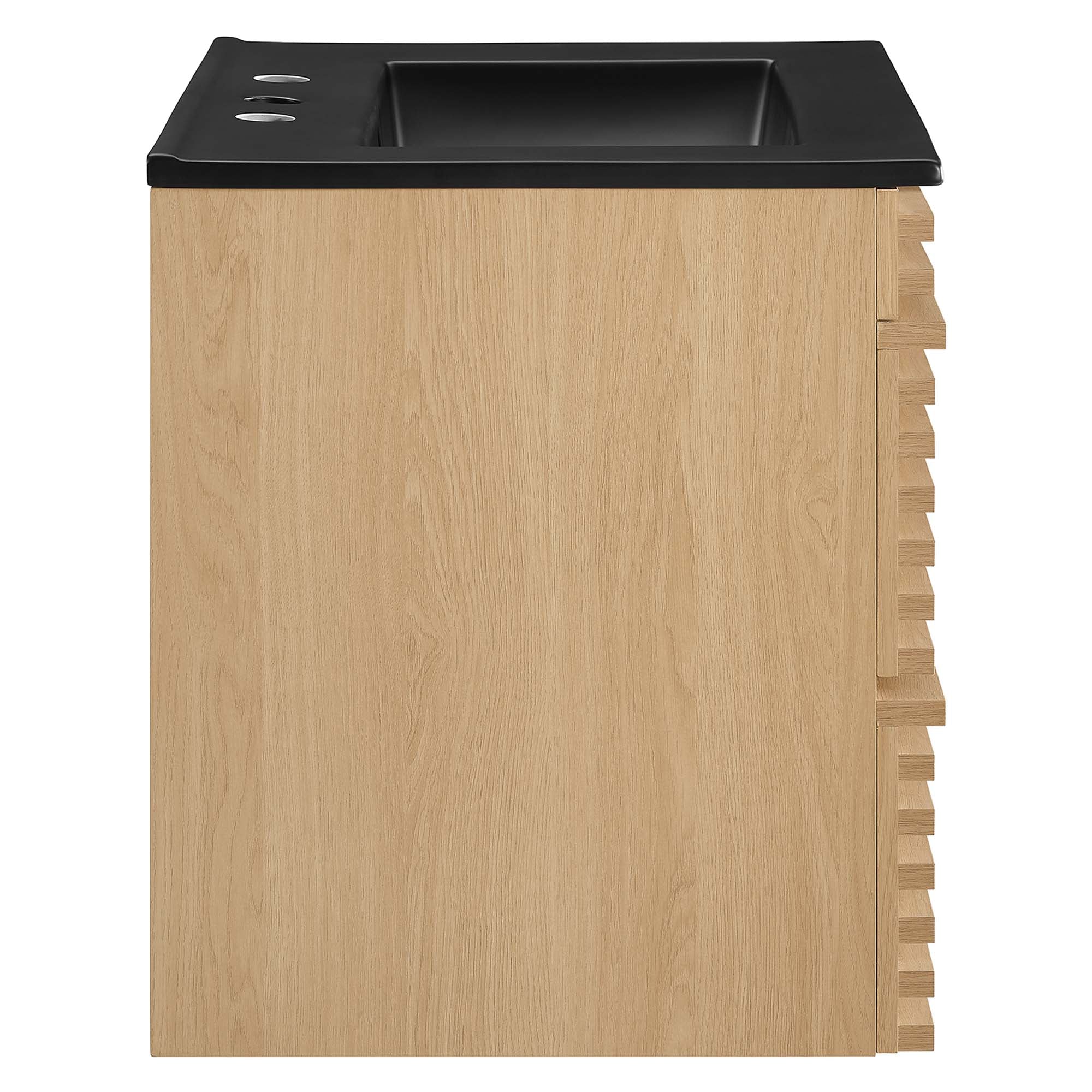 Render 24" Wall-Mount Bathroom Vanity, Oak Black