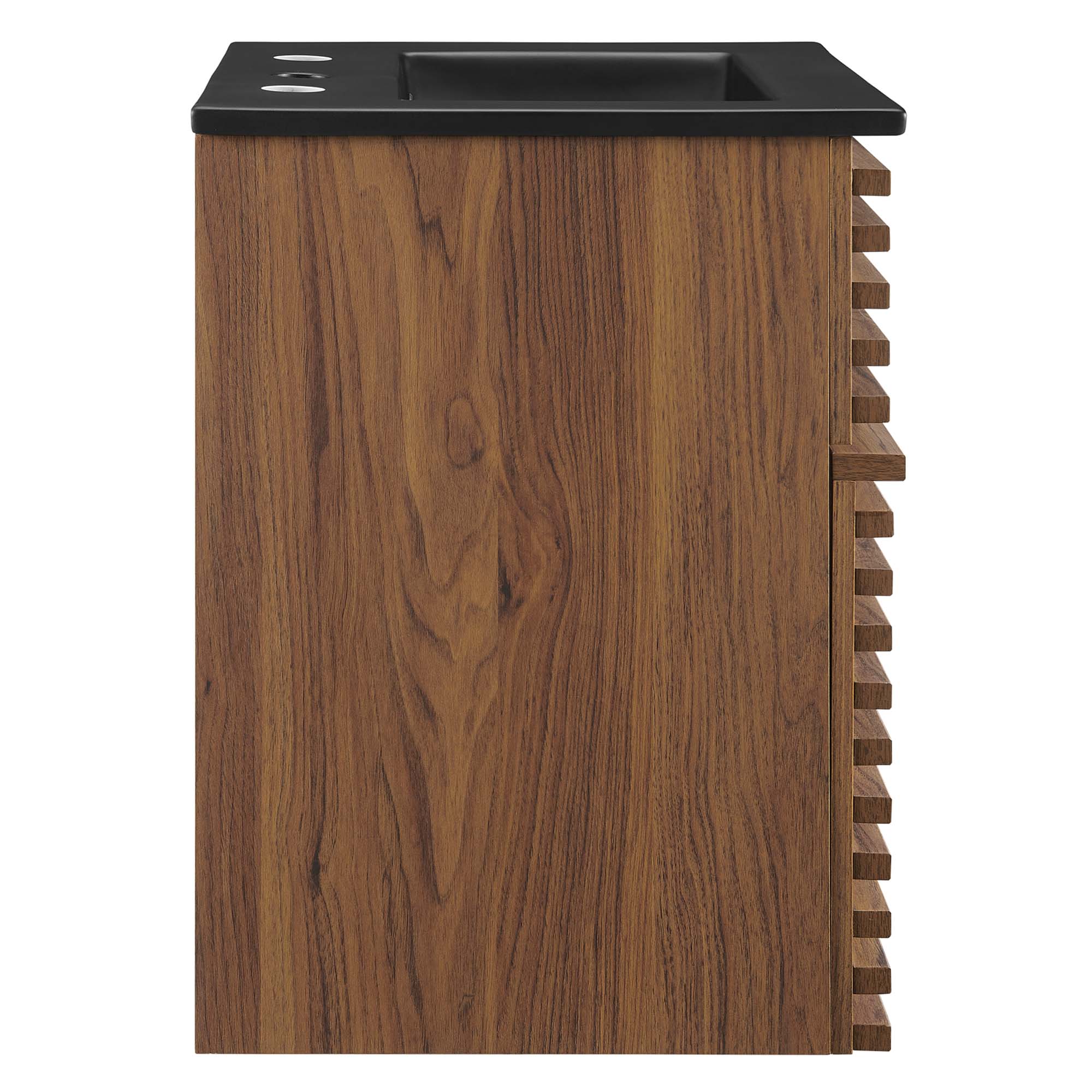 Render 18" Wall-Mount Bathroom Vanity, Walnut Black