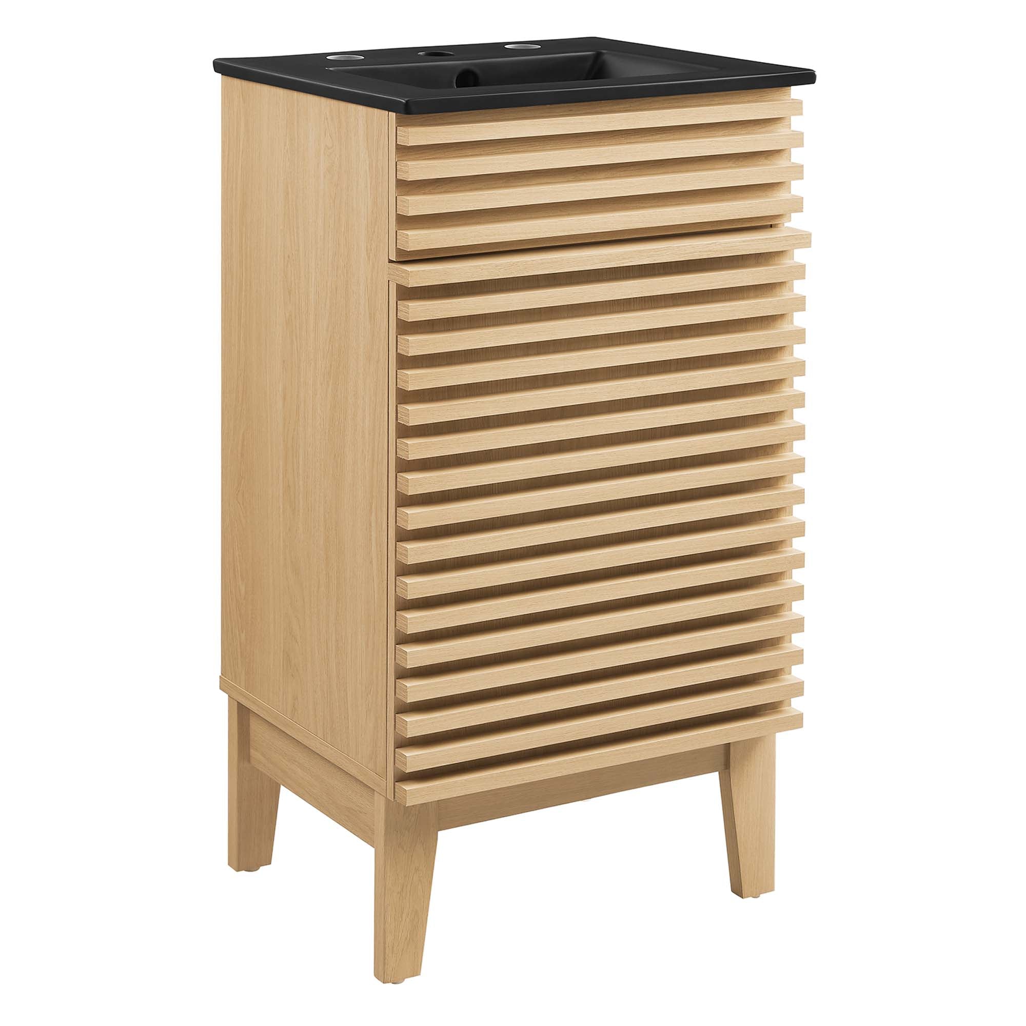 Render 18" Bathroom Vanity, Oak Black