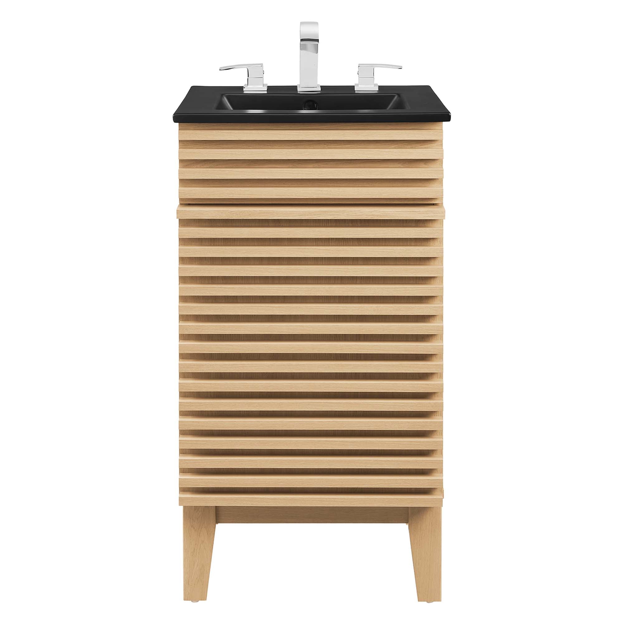 Render 18" Bathroom Vanity, Oak Black