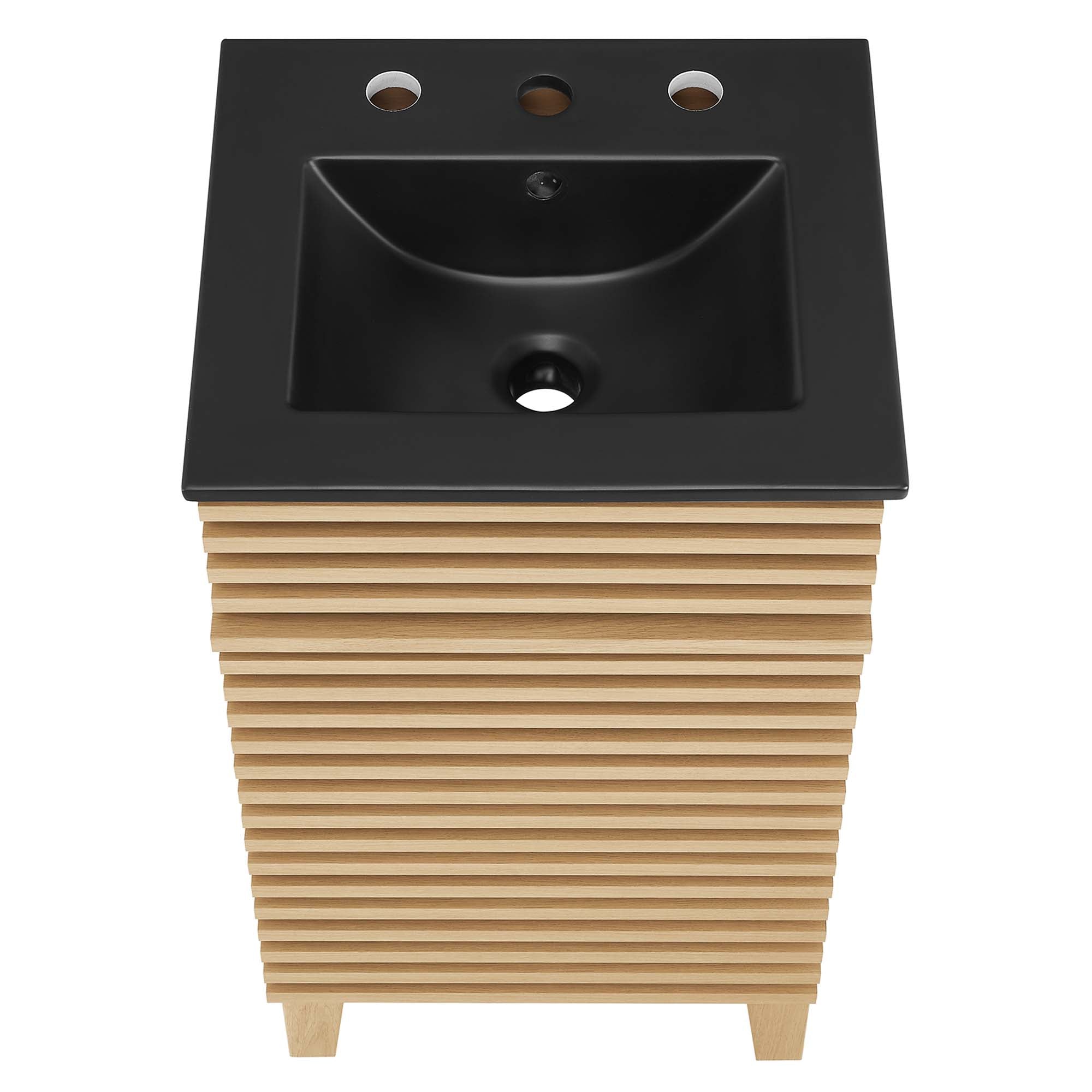 Render 18" Bathroom Vanity, Oak Black