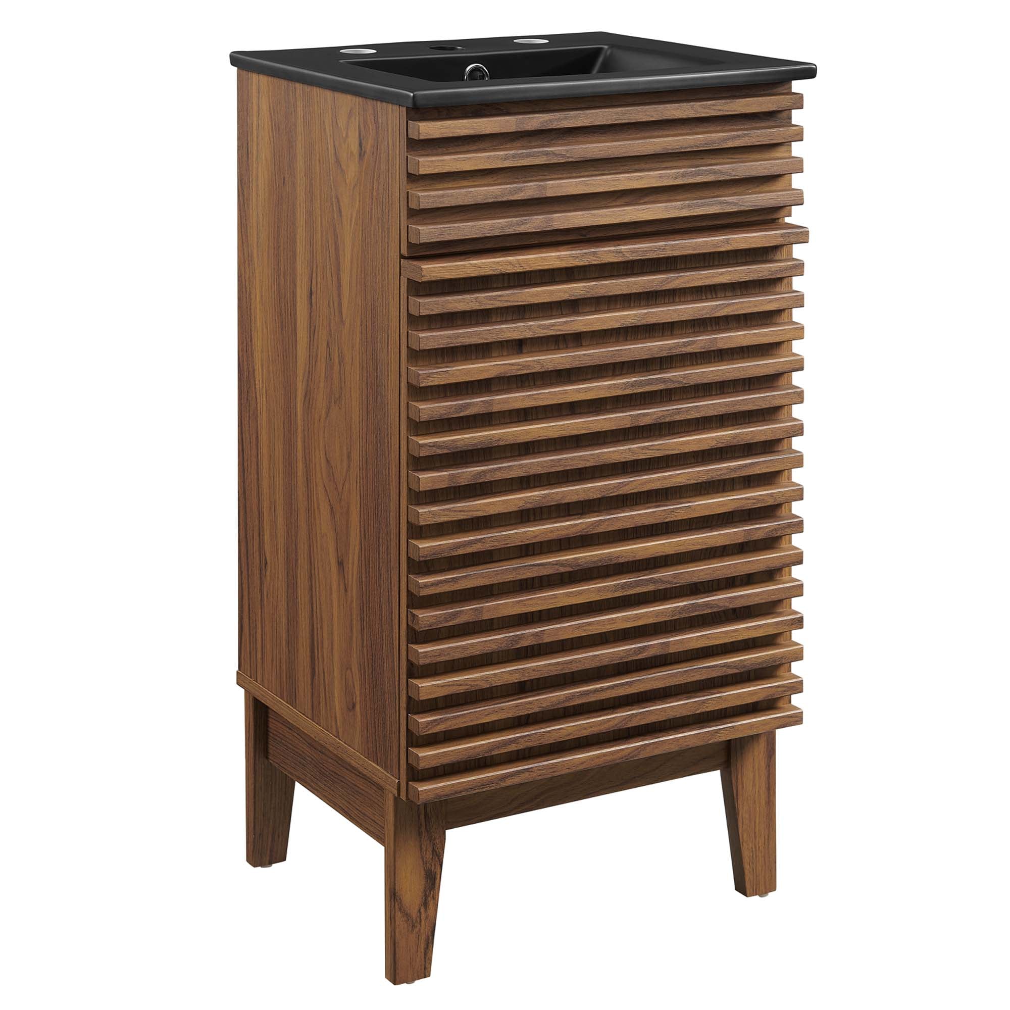 Render 18" Bathroom Vanity, Walnut Black
