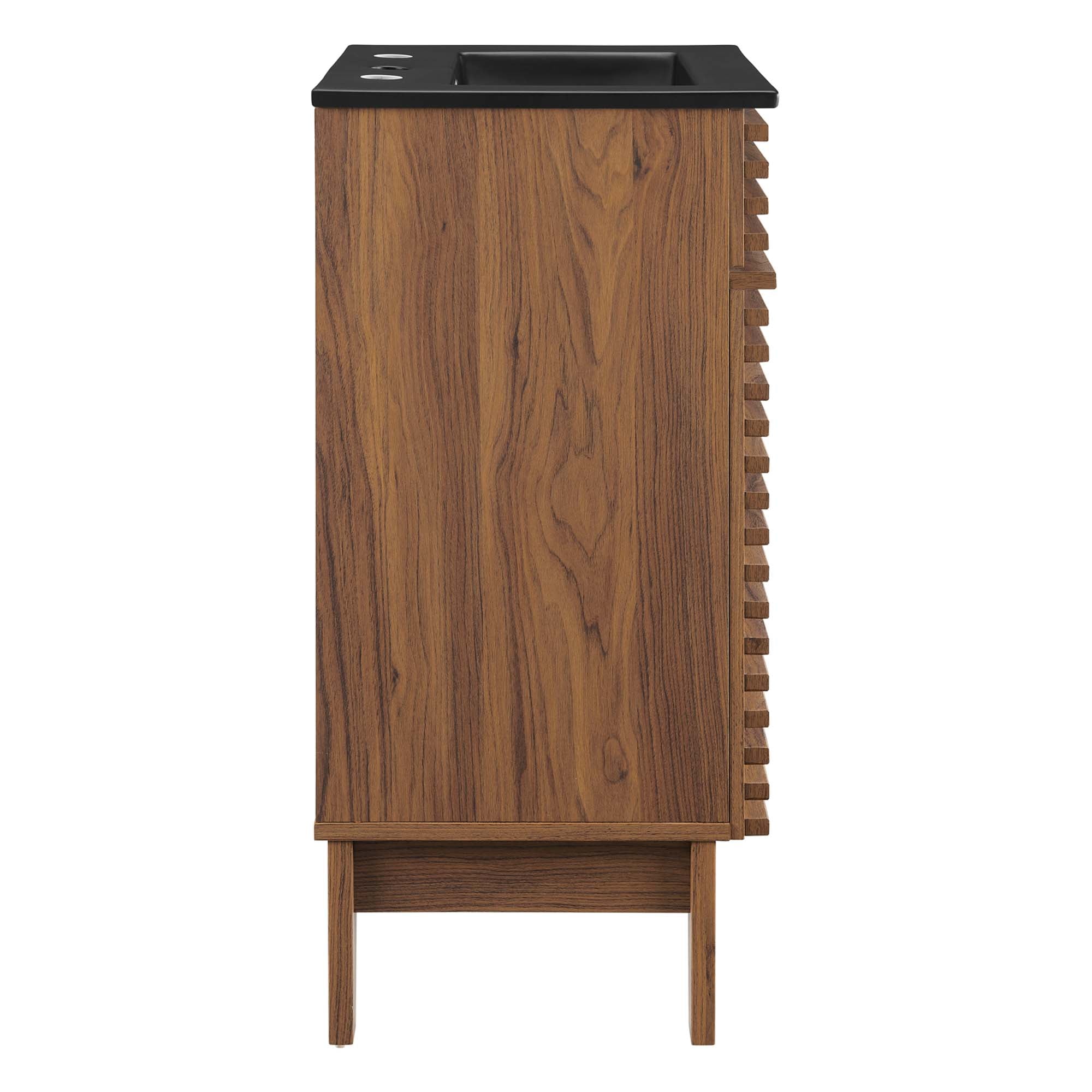Render 18" Bathroom Vanity, Walnut Black