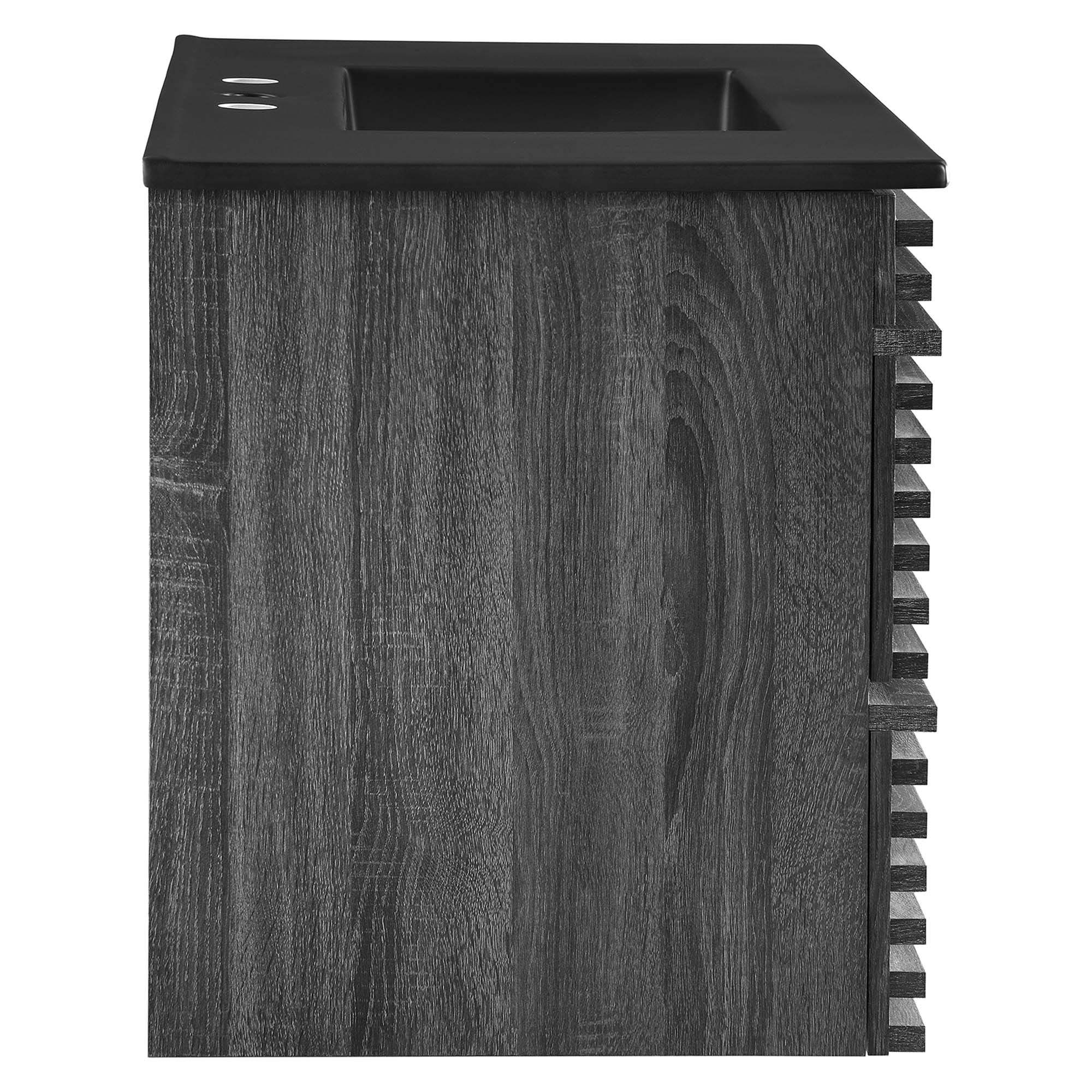 Render 36" Wall-Mount Bathroom Vanity, Charcoal Black