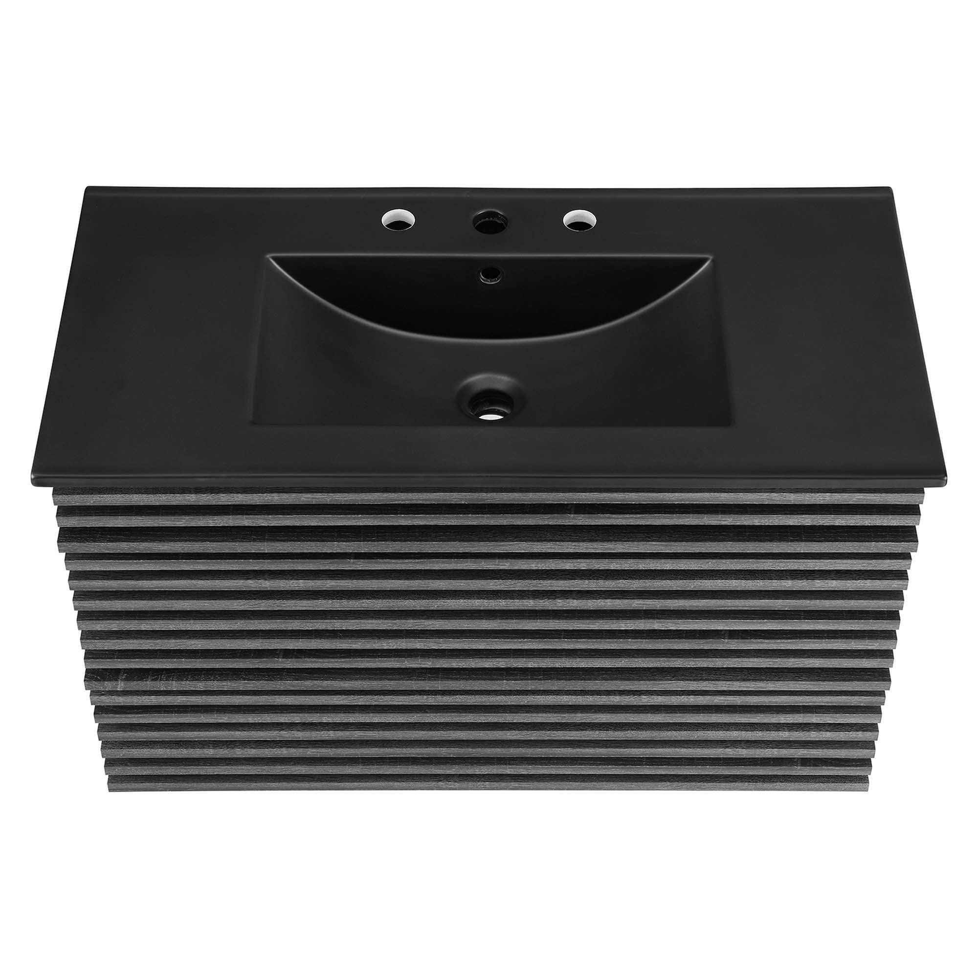 Render 36" Wall-Mount Bathroom Vanity, Charcoal Black