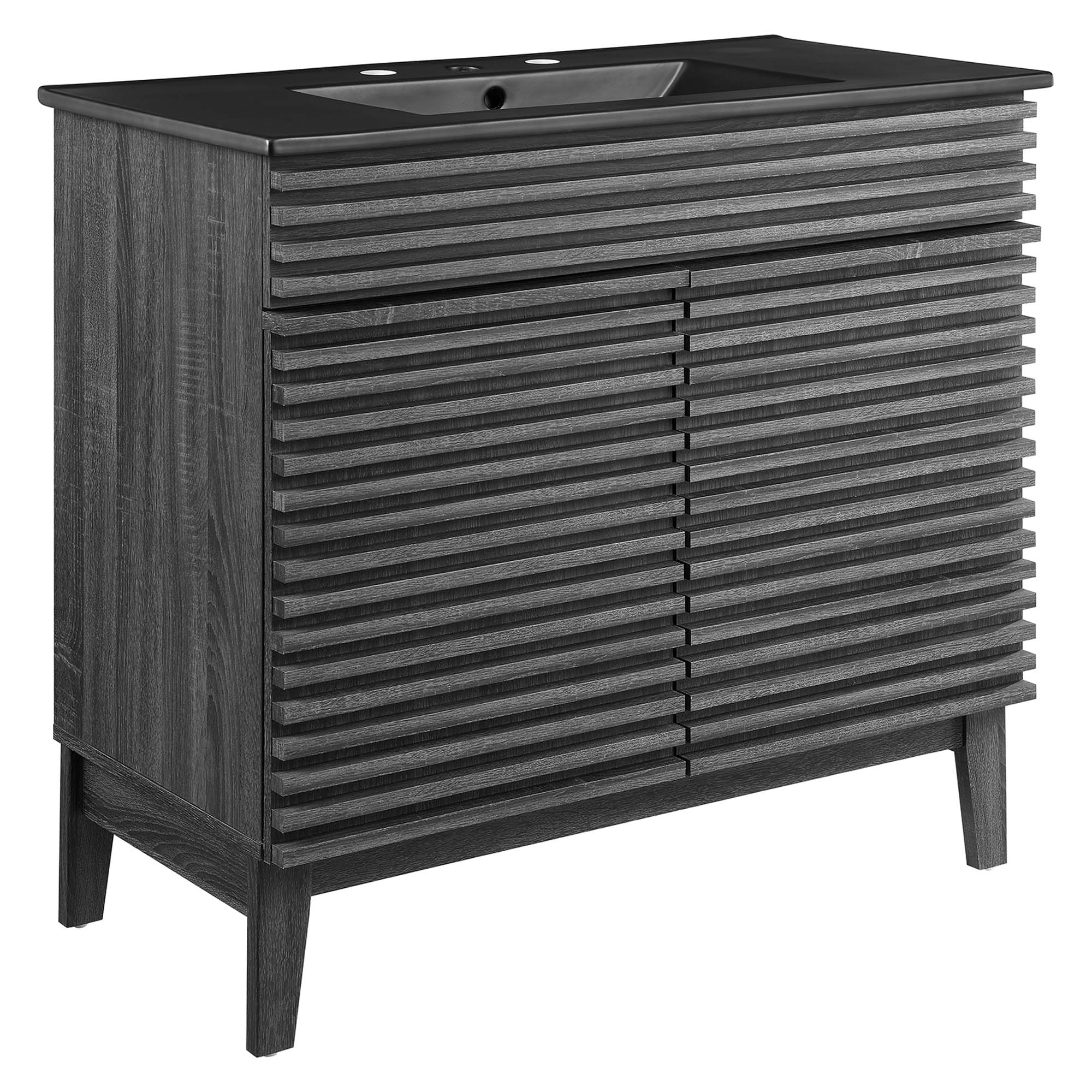 Render 36" Bathroom Vanity, Charcoal Black