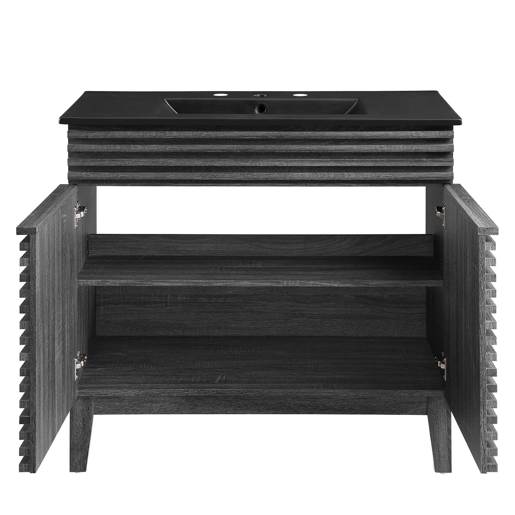 Render 36" Bathroom Vanity, Charcoal Black