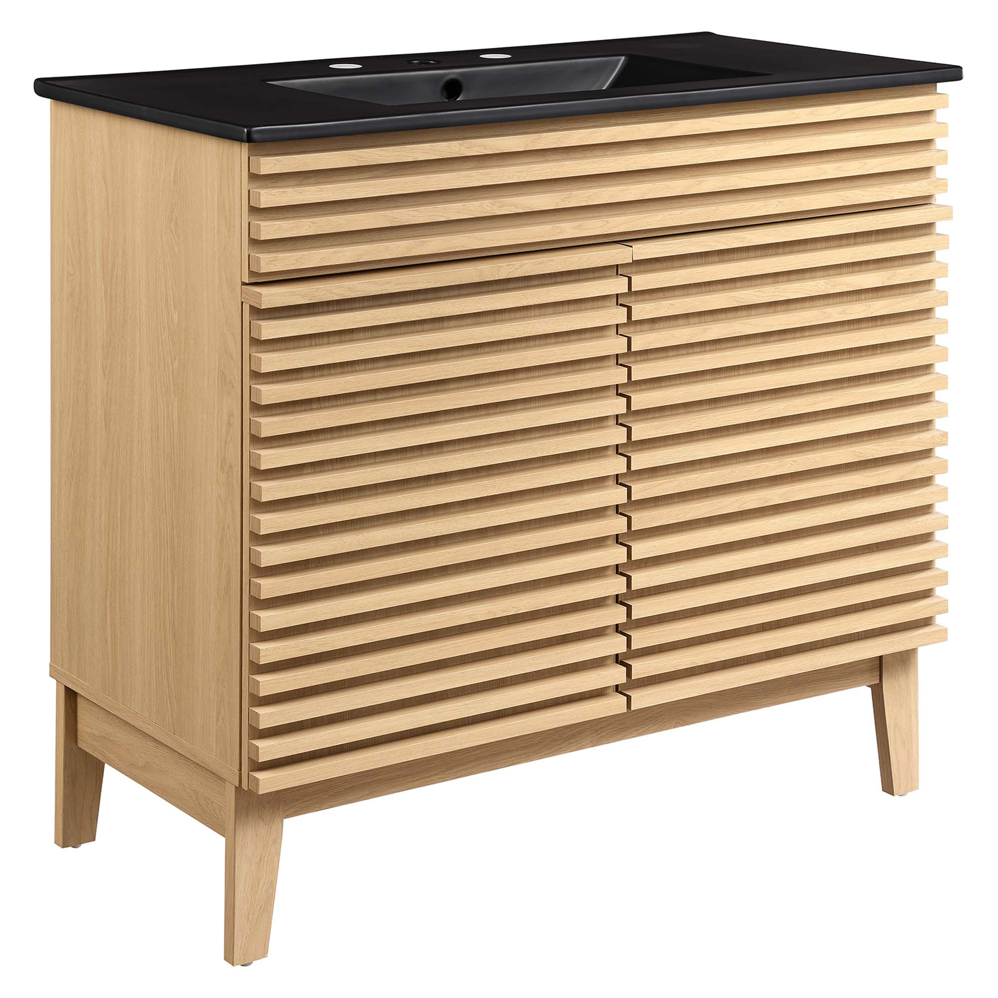 Render 36" Bathroom Vanity, Oak Black
