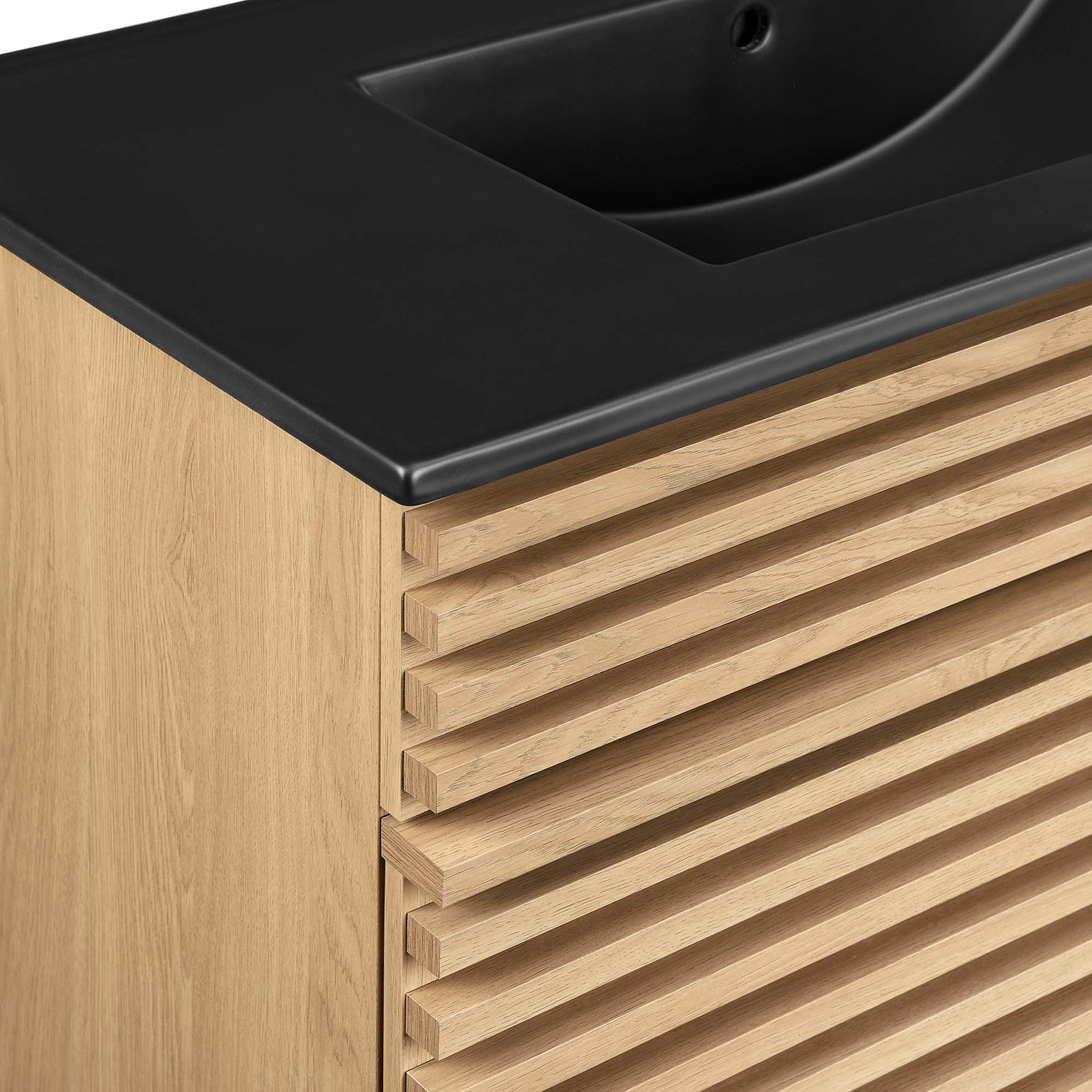Render 36" Bathroom Vanity, Oak Black