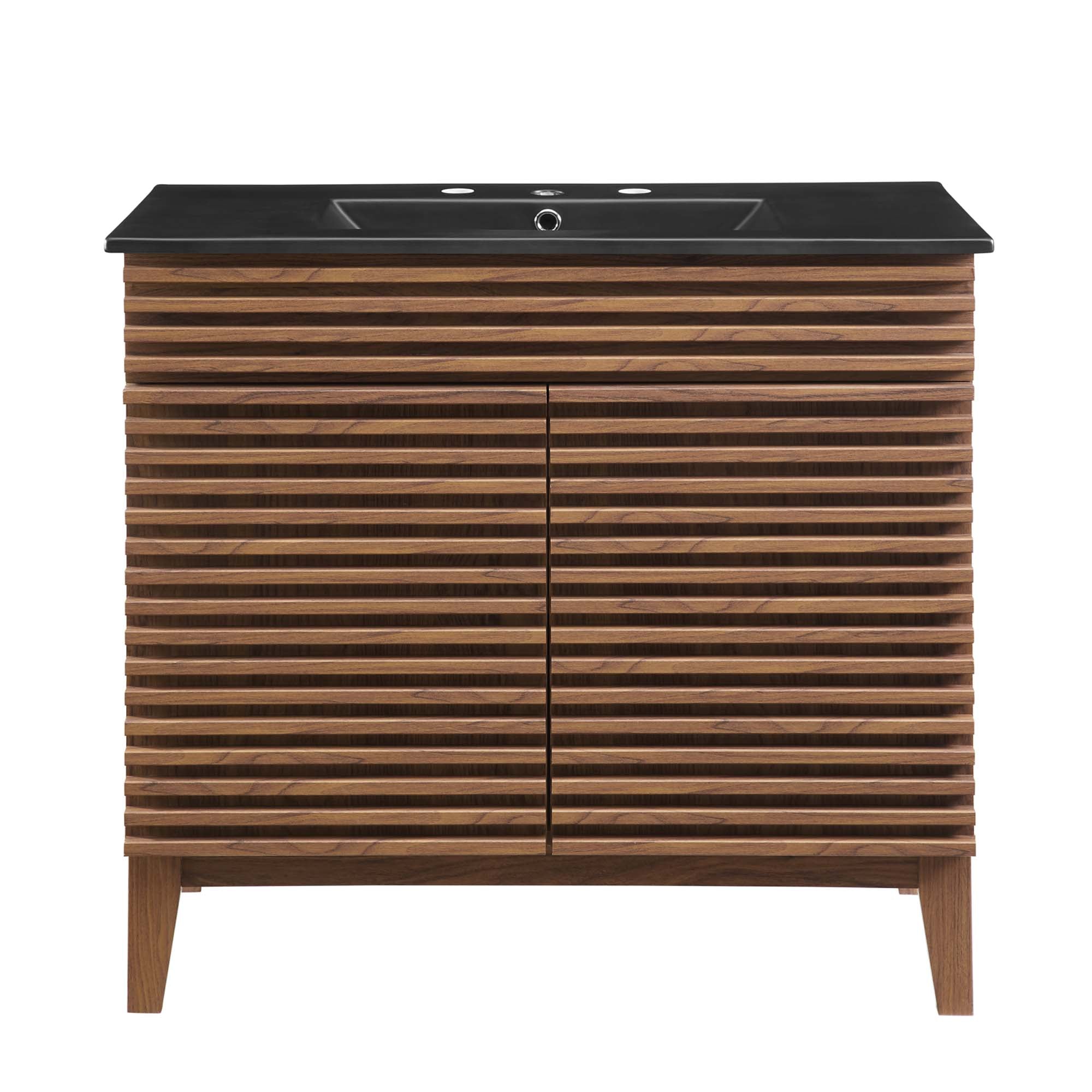 Render 36" Bathroom Vanity, Walnut Black