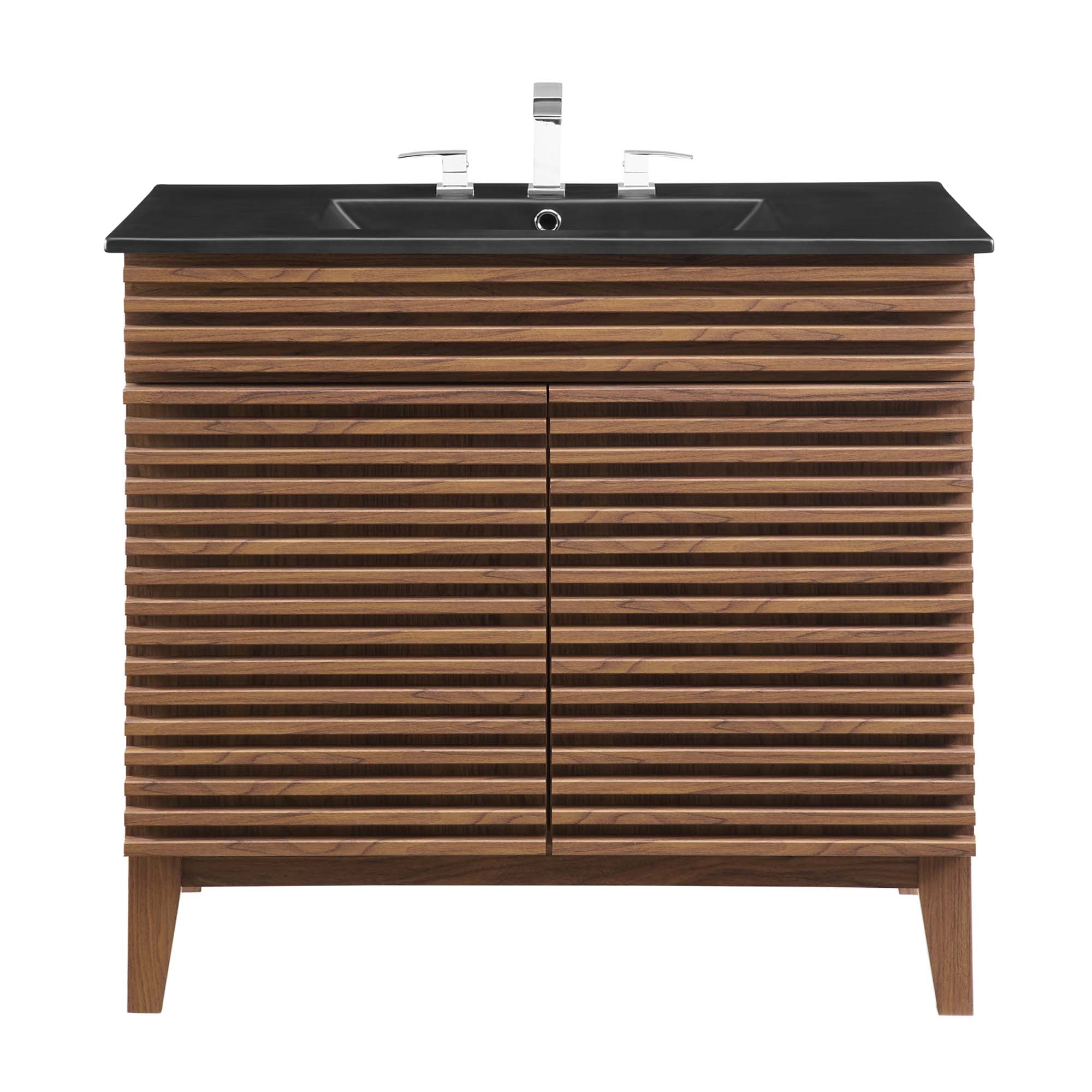 Render 36" Bathroom Vanity, Walnut Black