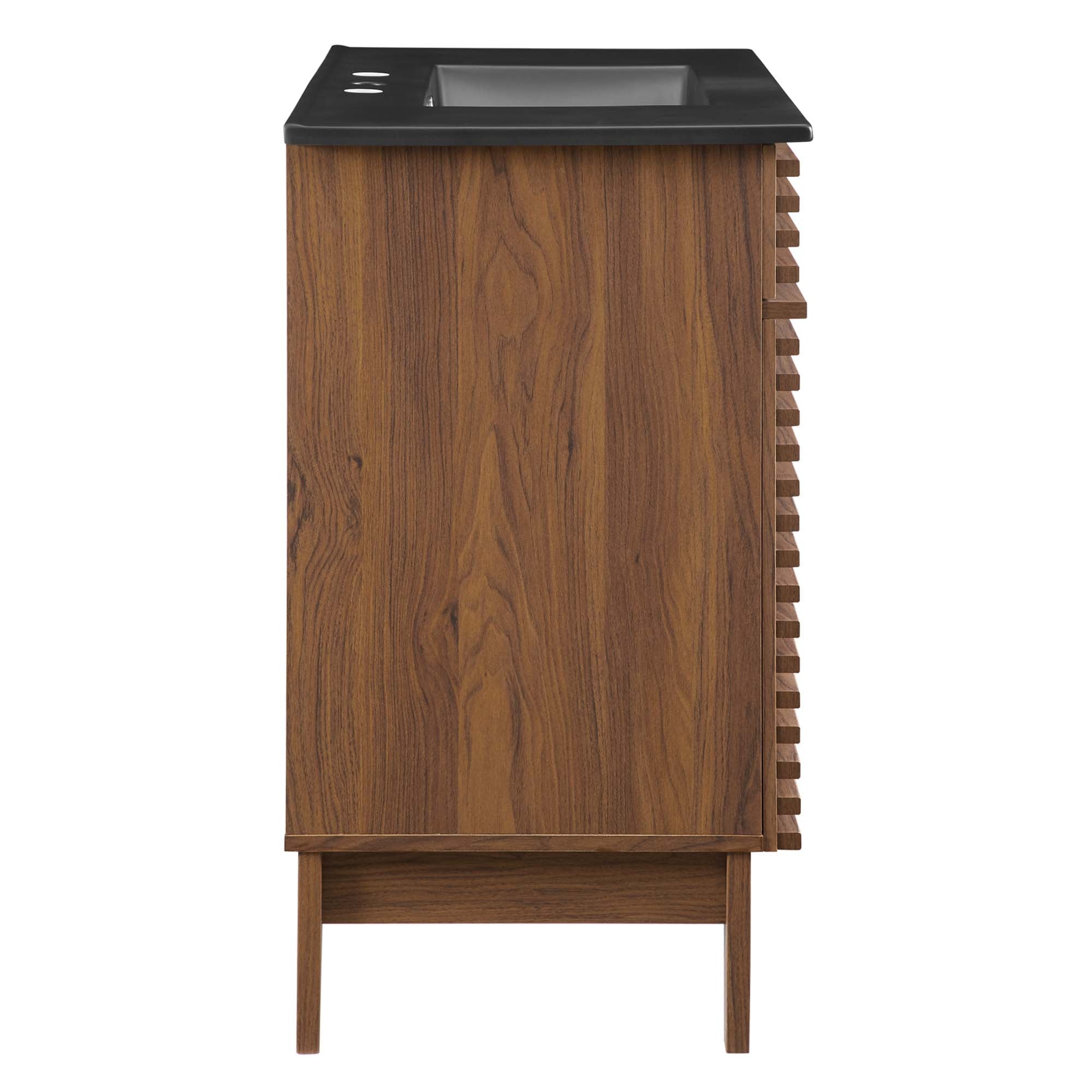 Render 36" Bathroom Vanity, Walnut Black