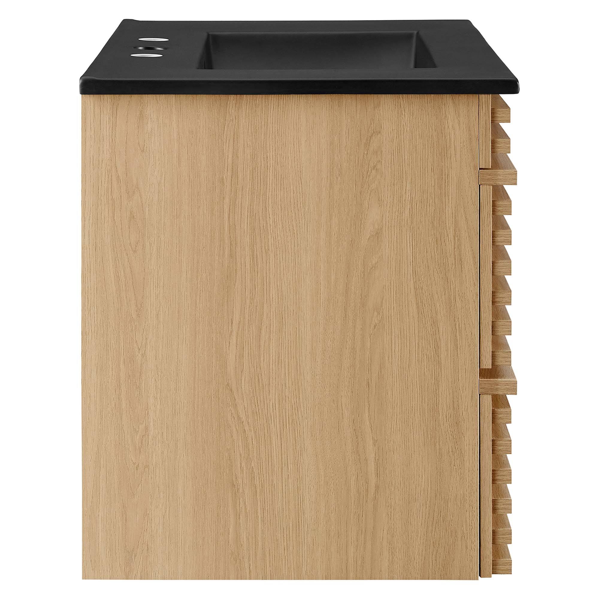 Render 30" Wall-Mount Bathroom Vanity, Oak Black