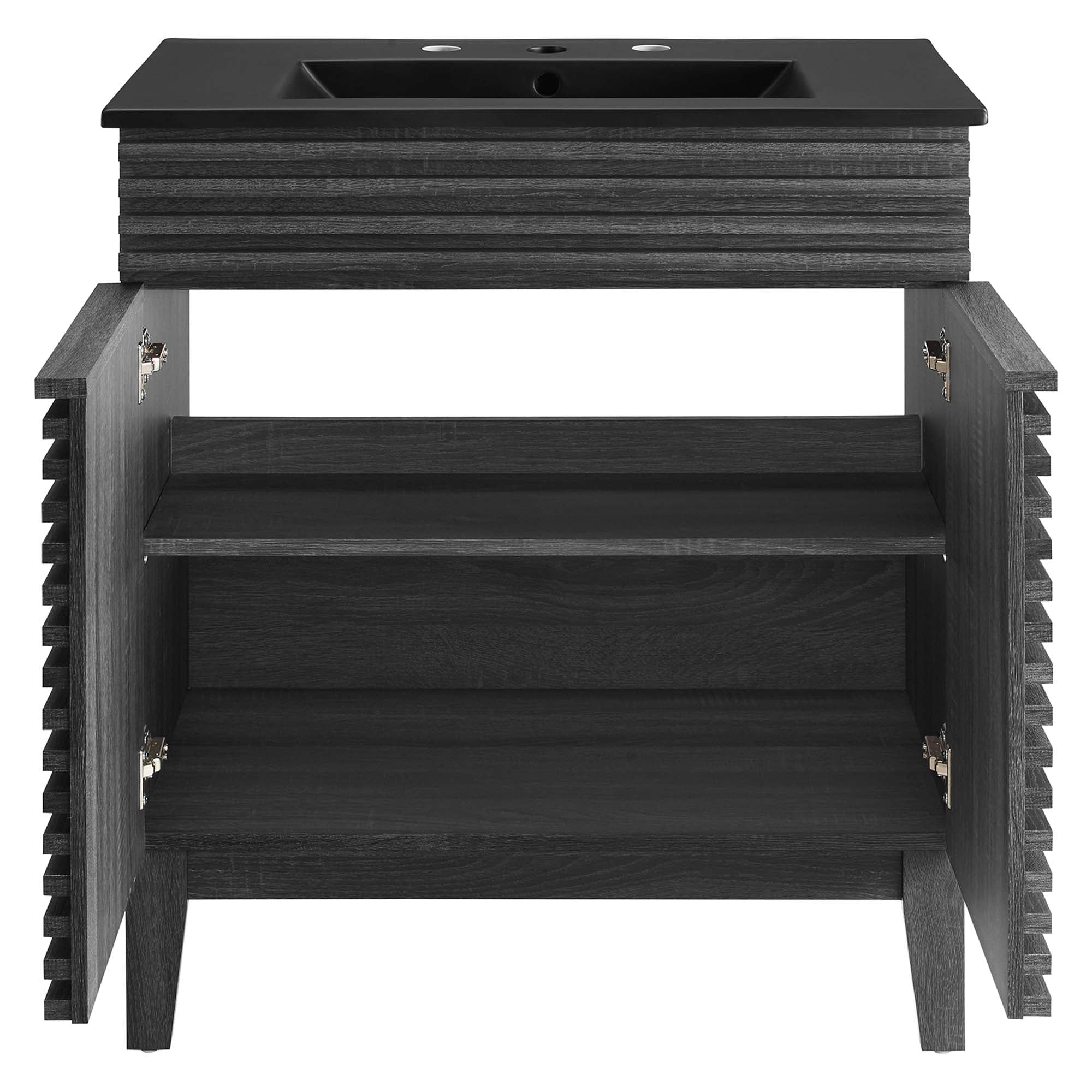 Render 30" Bathroom Vanity, Charcoal Black