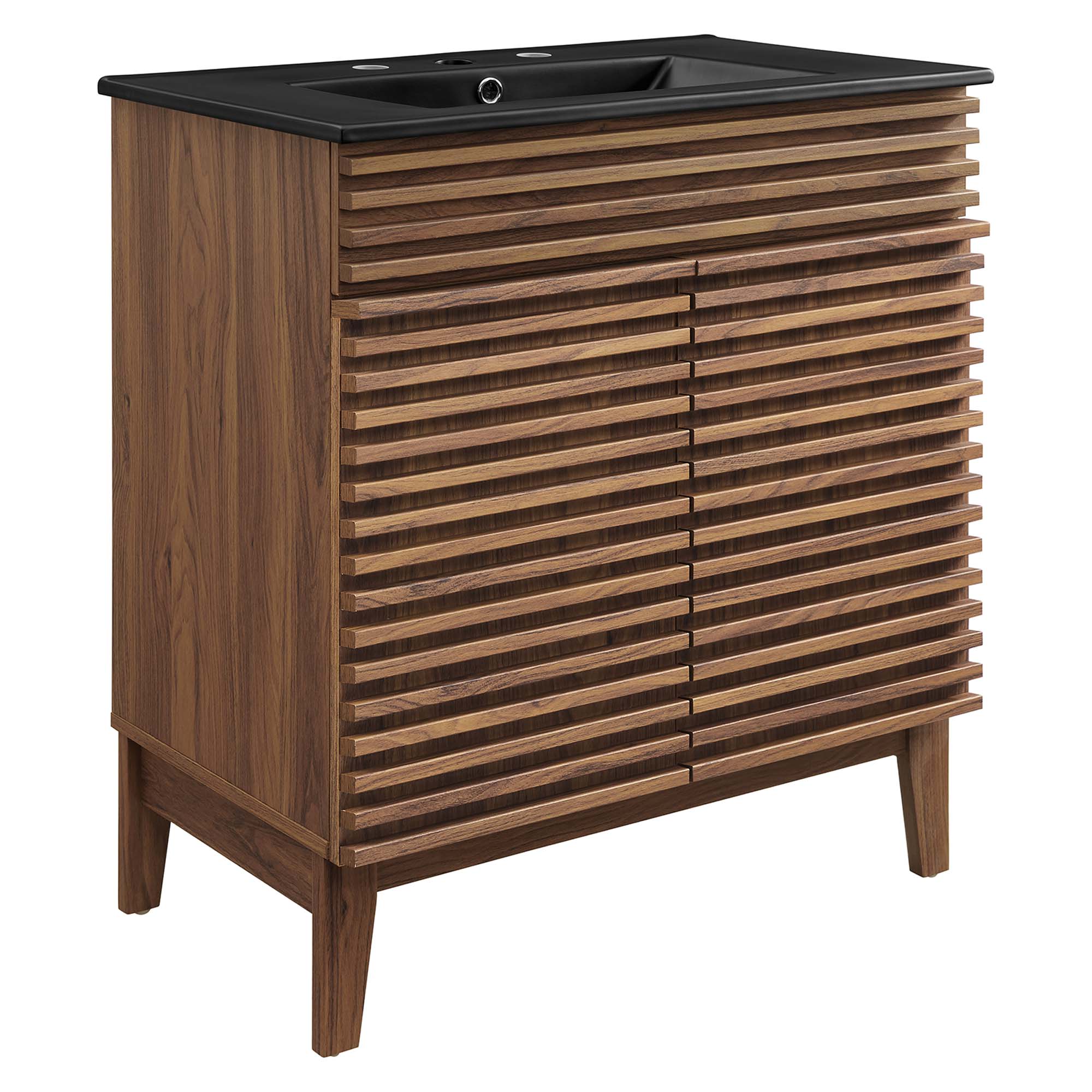 Render 30" Bathroom Vanity, Walnut Black