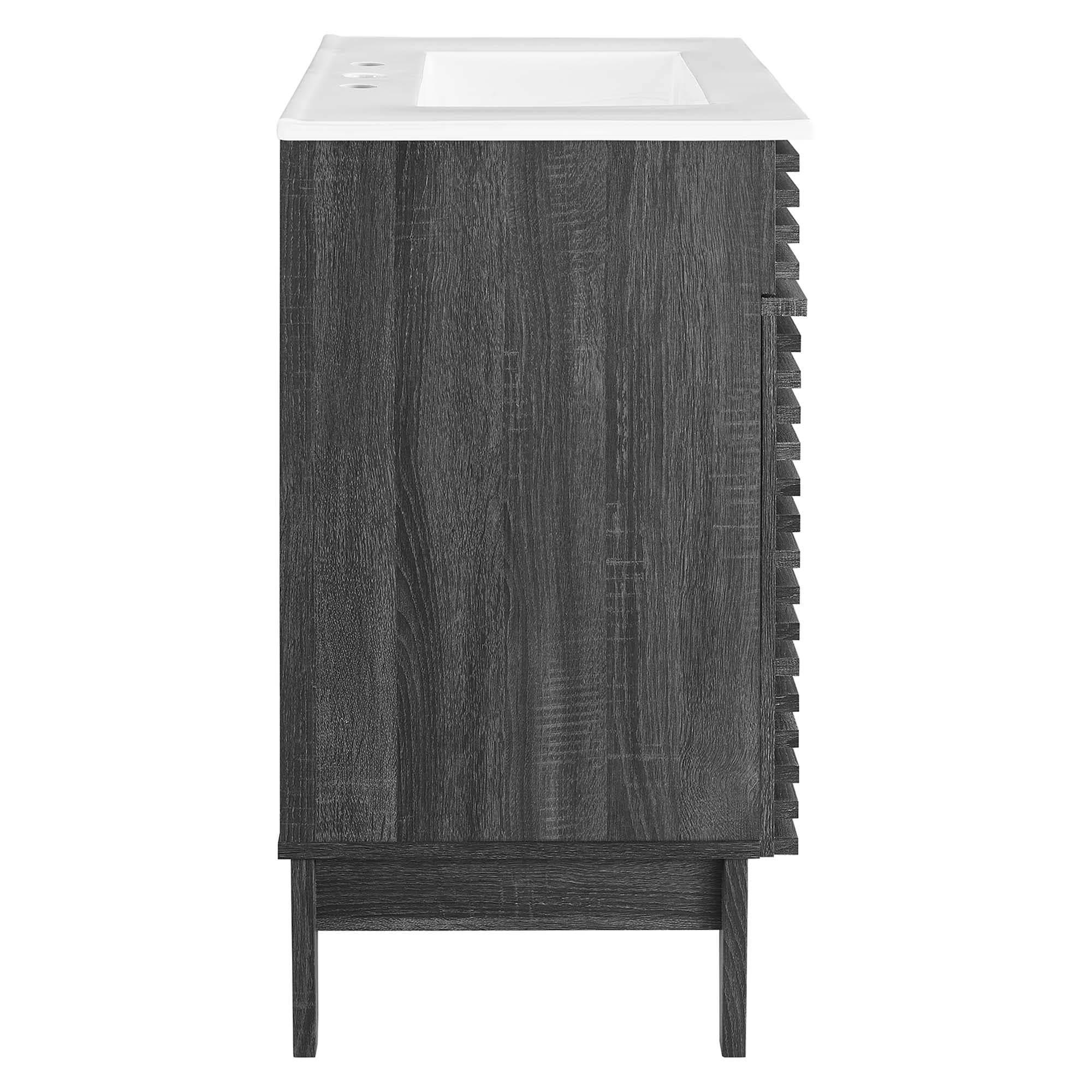 Render 30" Bathroom Vanity Cabinet, Charcaol White