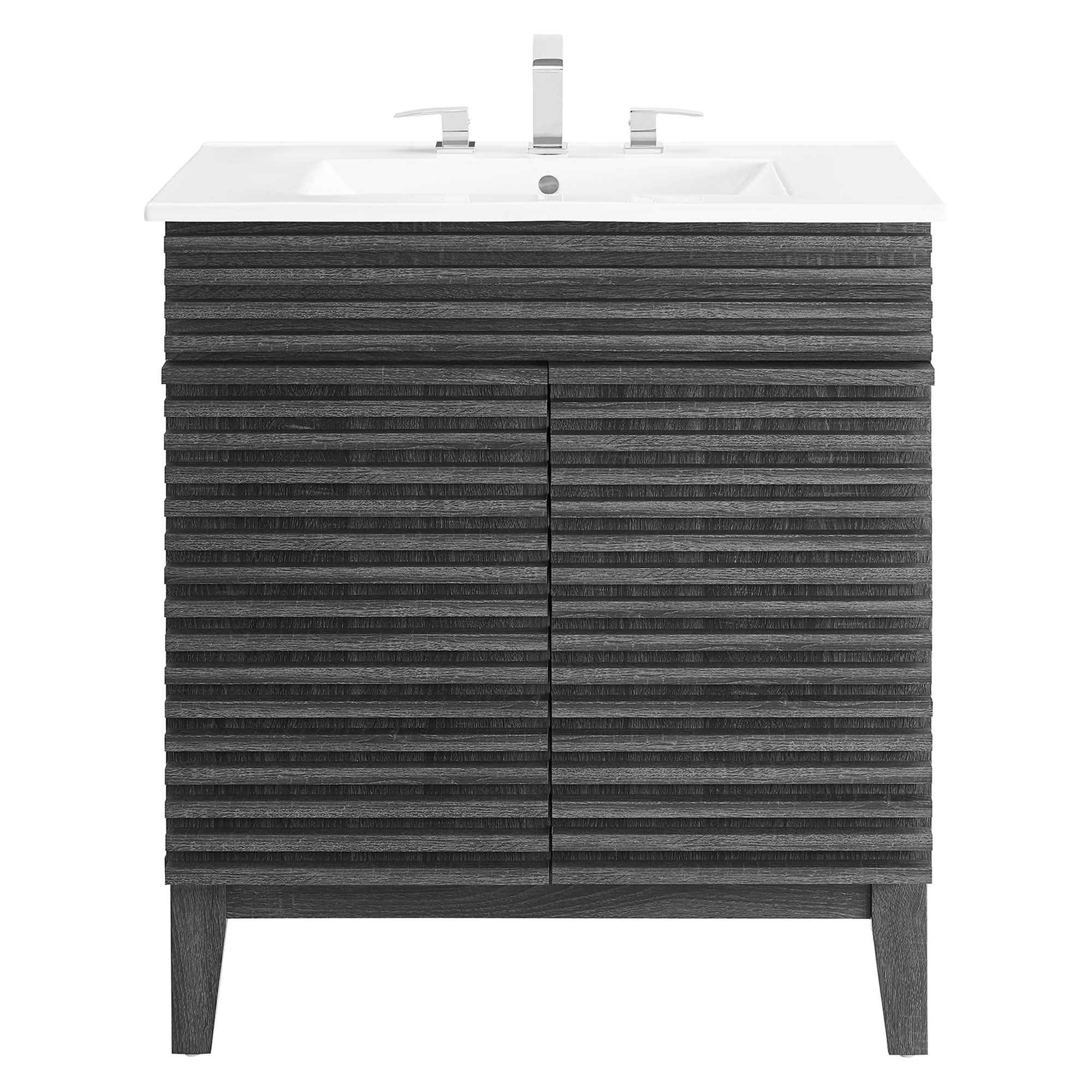 Render 30" Bathroom Vanity Cabinet, Charcaol White