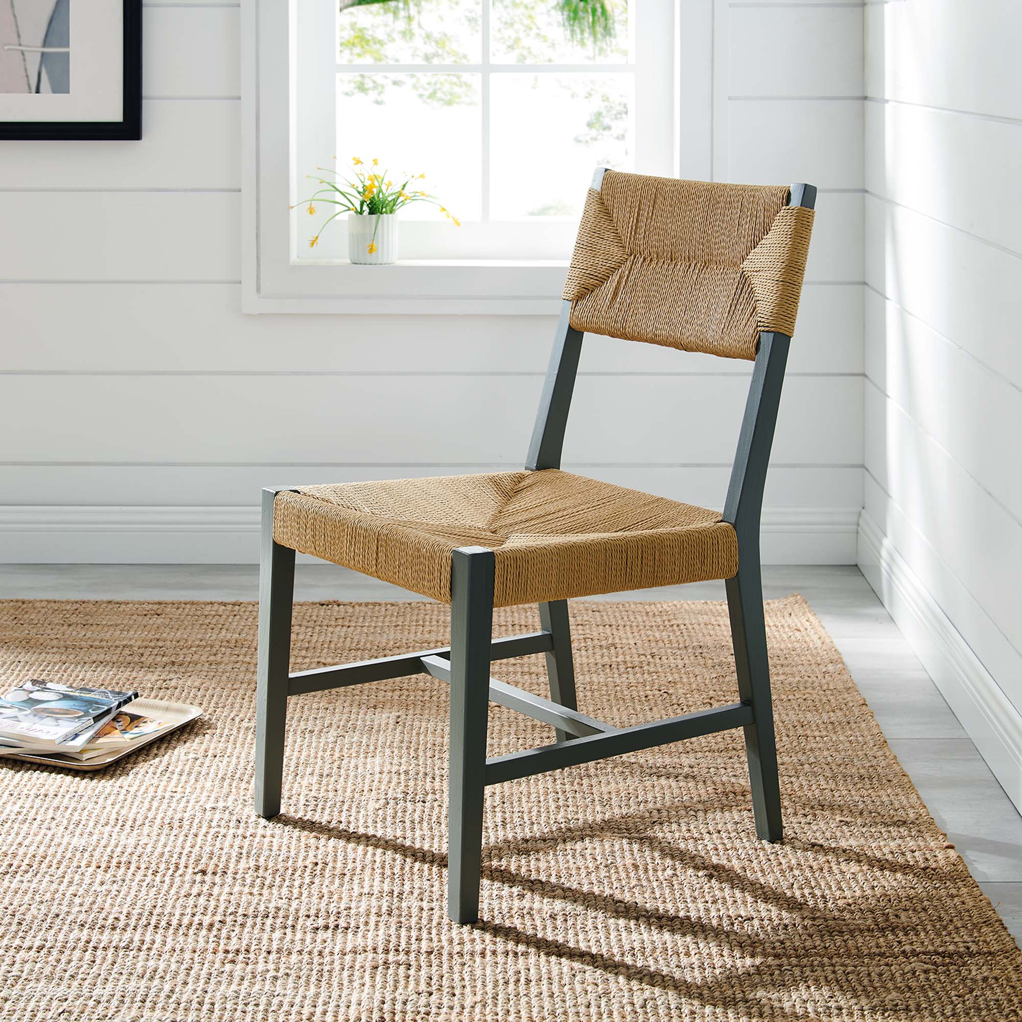 Bodie Wood Dining Chair, Light Gray Natural