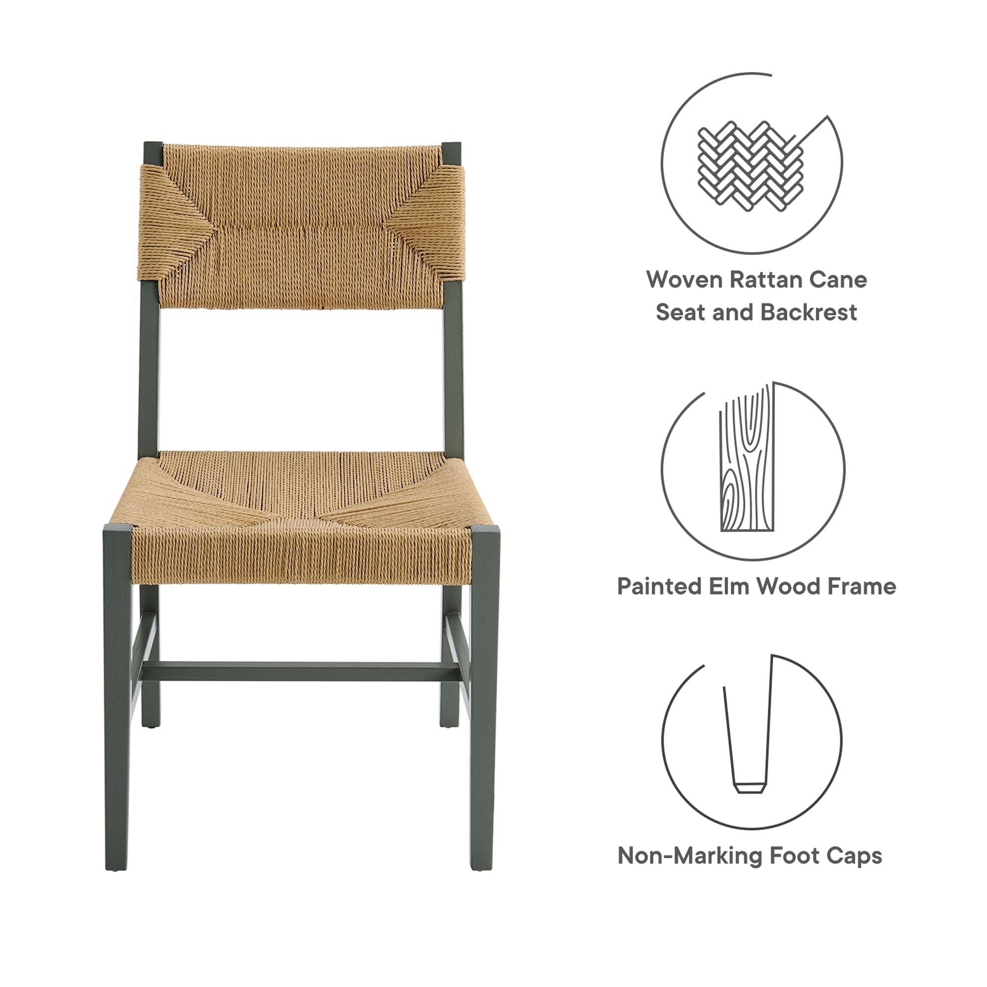 Bodie Wood Dining Chair, Light Gray Natural