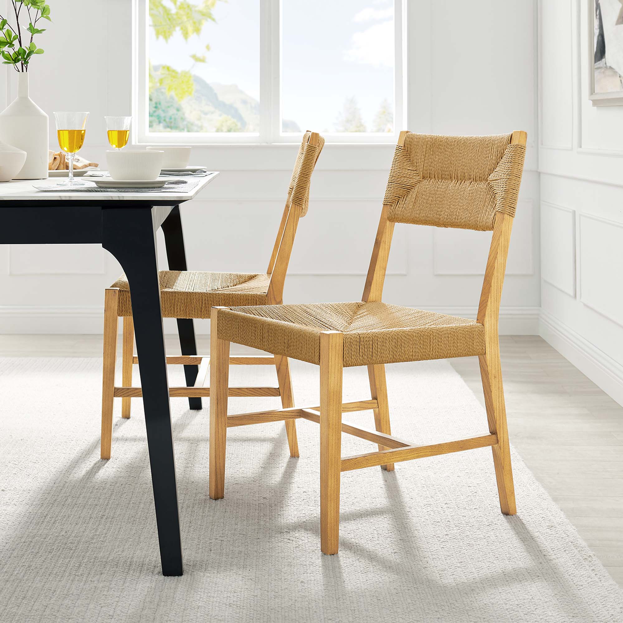 Bodie Wood Dining Chair, Natural Natural