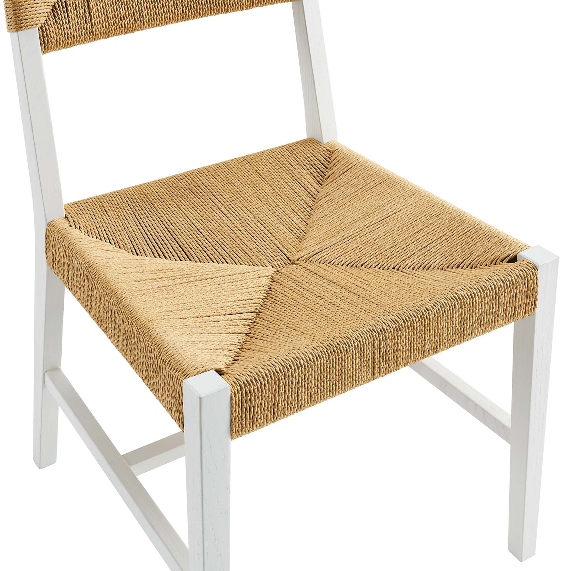 Bodie Wood Dining Chair, White Natural